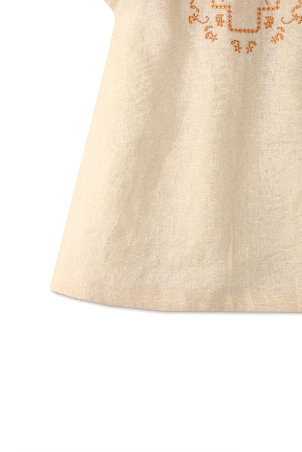 جينجرسنابس فستان منسوج بناتي رضع كت أوف وايت