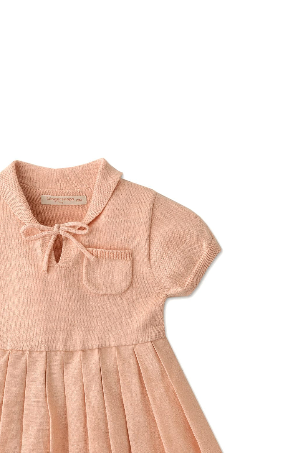 جينجرسنابس فستان بناتي رضع كلوش بكسرات نص كم بف خوخي