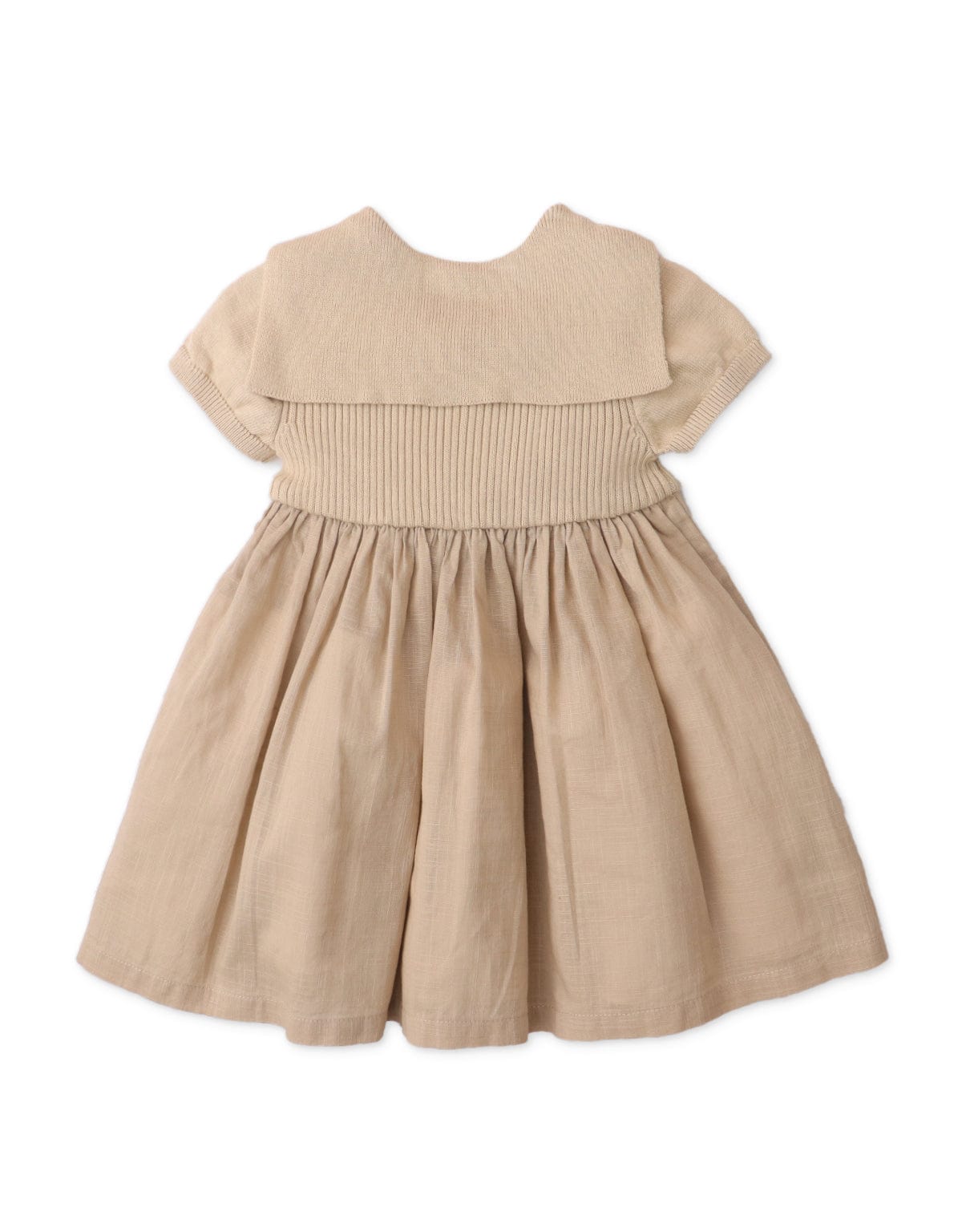 جينجرسنابس فستان بيبي بنات للأطفال منفوش نص كم بيج