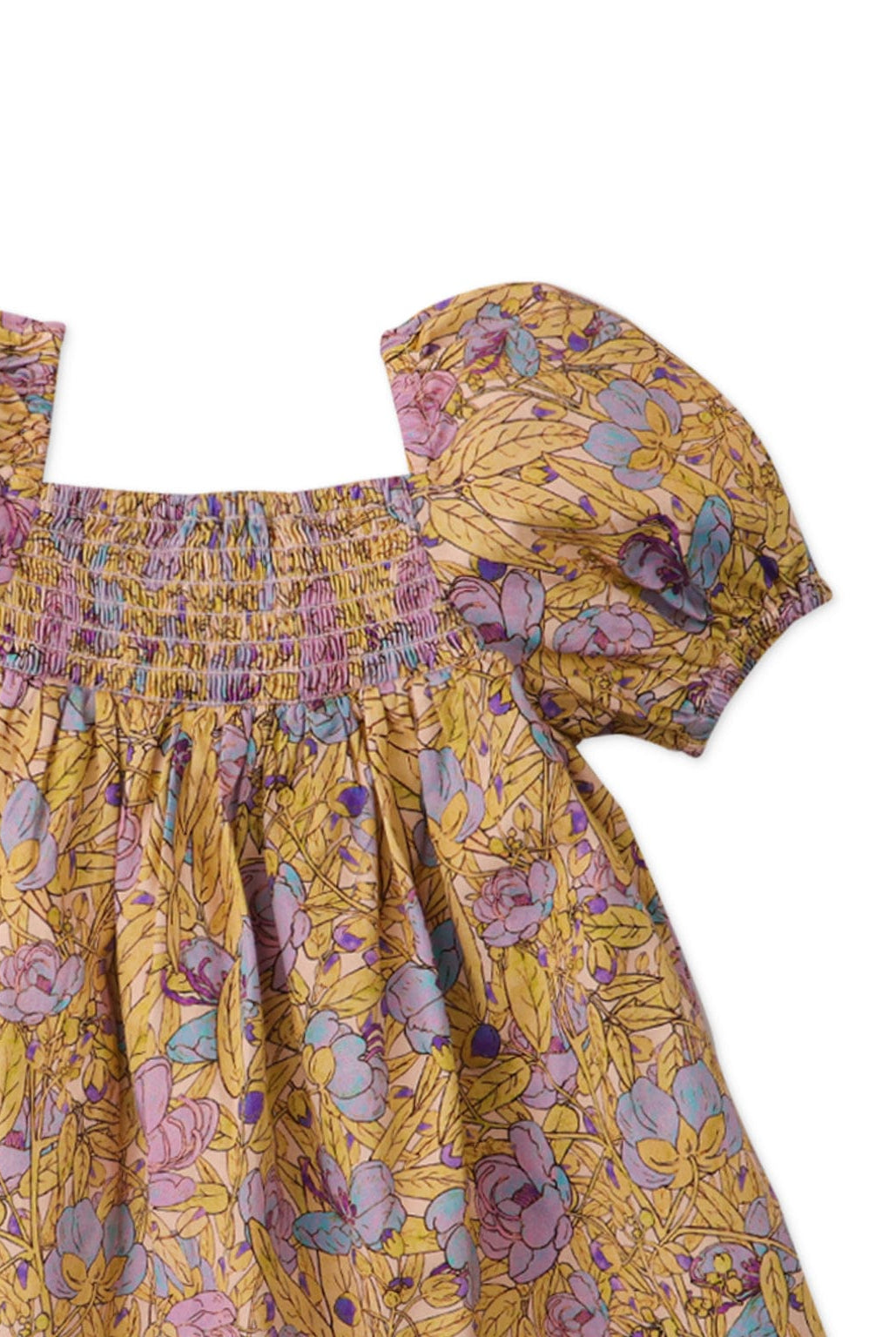 جينجرسنابس فستان بيبي بناتي منسوج منقوش نص كم بف متعدد الألوان