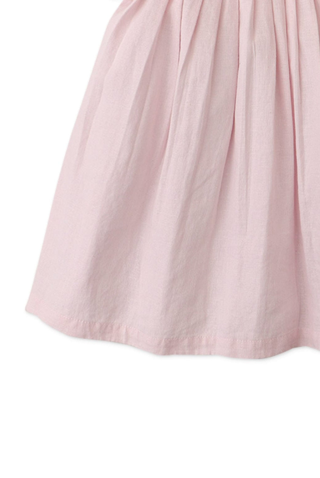 جينجرسنابس فستان بيبي بناتي منسوج بزرار أمامي نص كم بف وردي