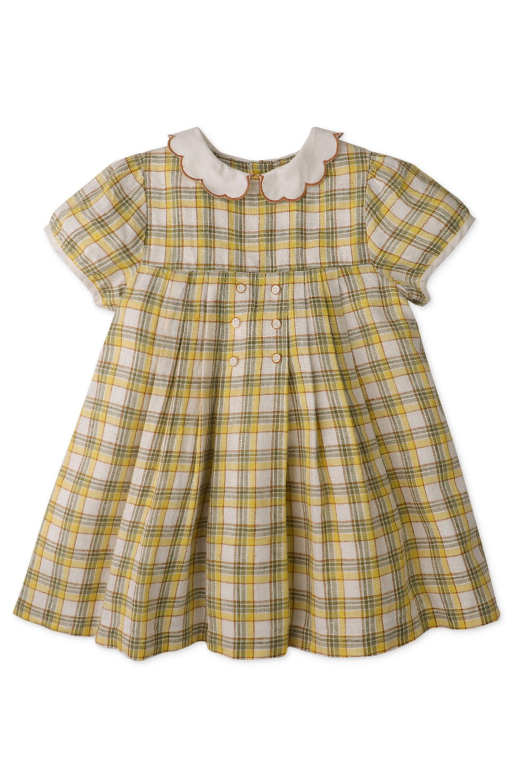 جينجرسنابس فستان بيبي بناتي كاروهات متعدد الألوان