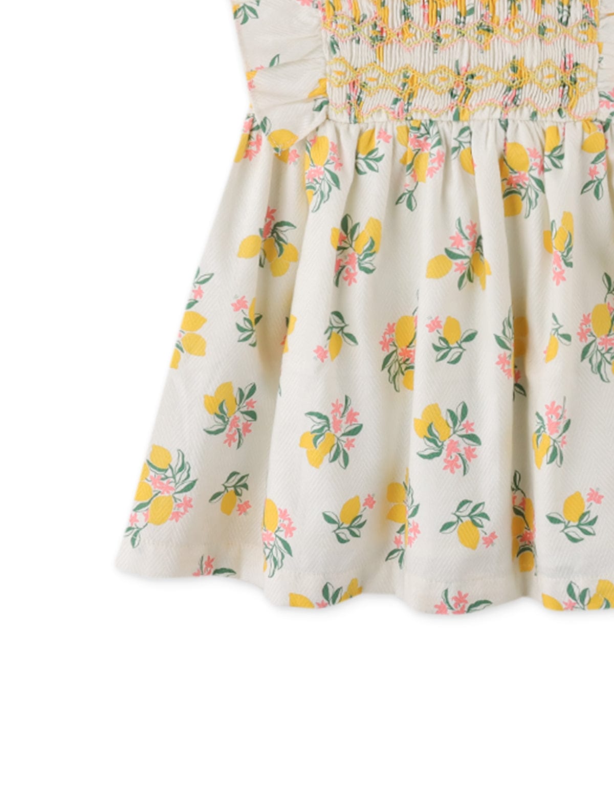 جينجرسنابس فستان بيبي بناتي كت على شكل فراشة بنقشة ليمون