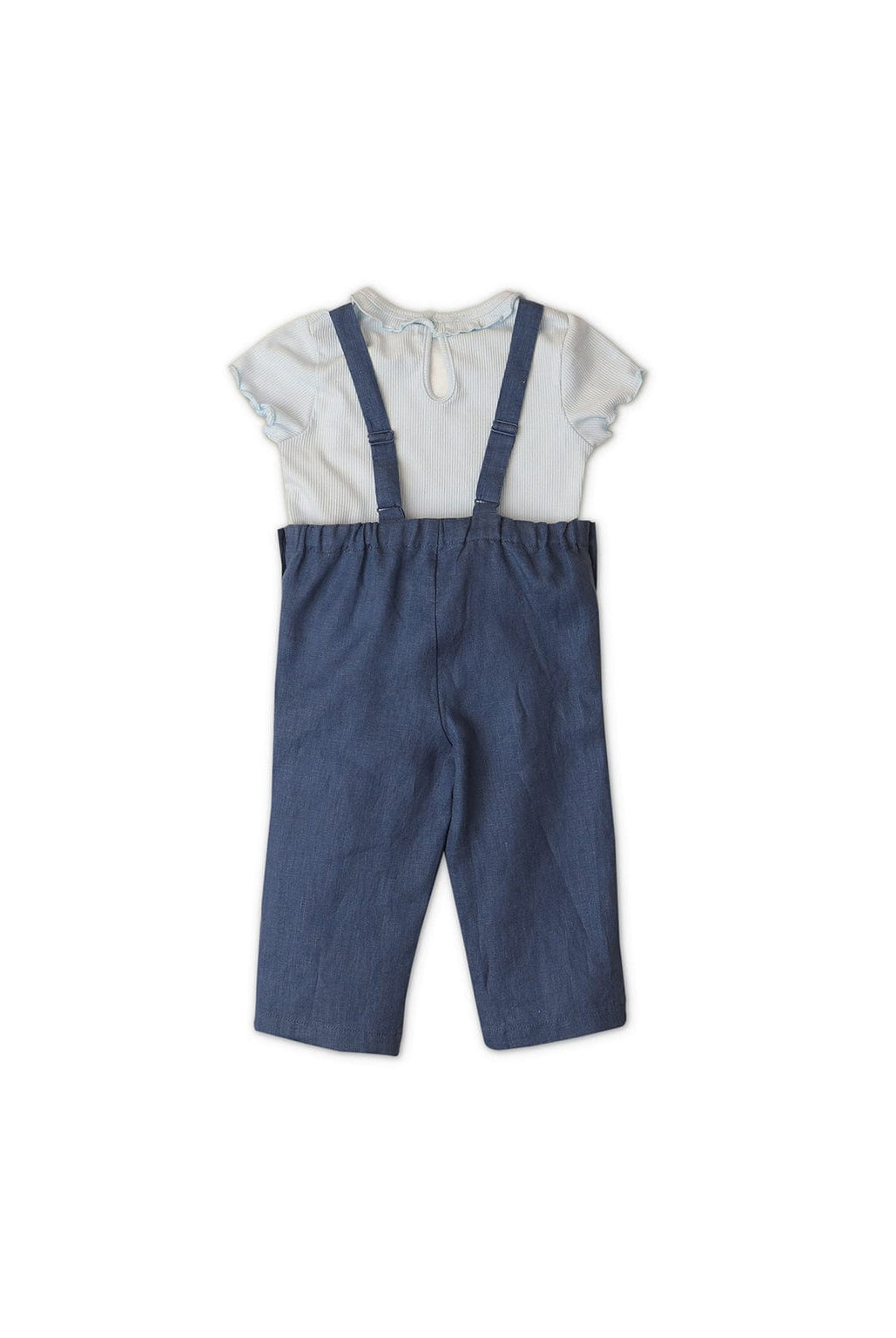 جينجرسنابس طقم جمبسوت جينز بناتي رضع أزرق