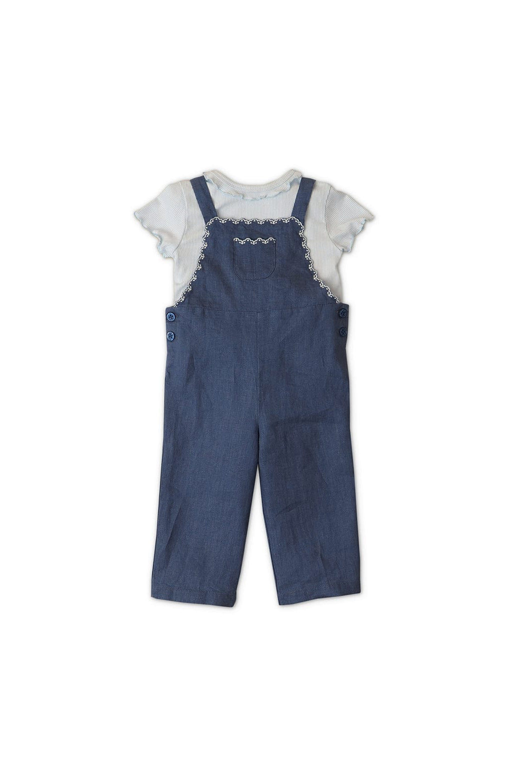 جينجرسنابس طقم جمبسوت جينز بناتي رضع أزرق