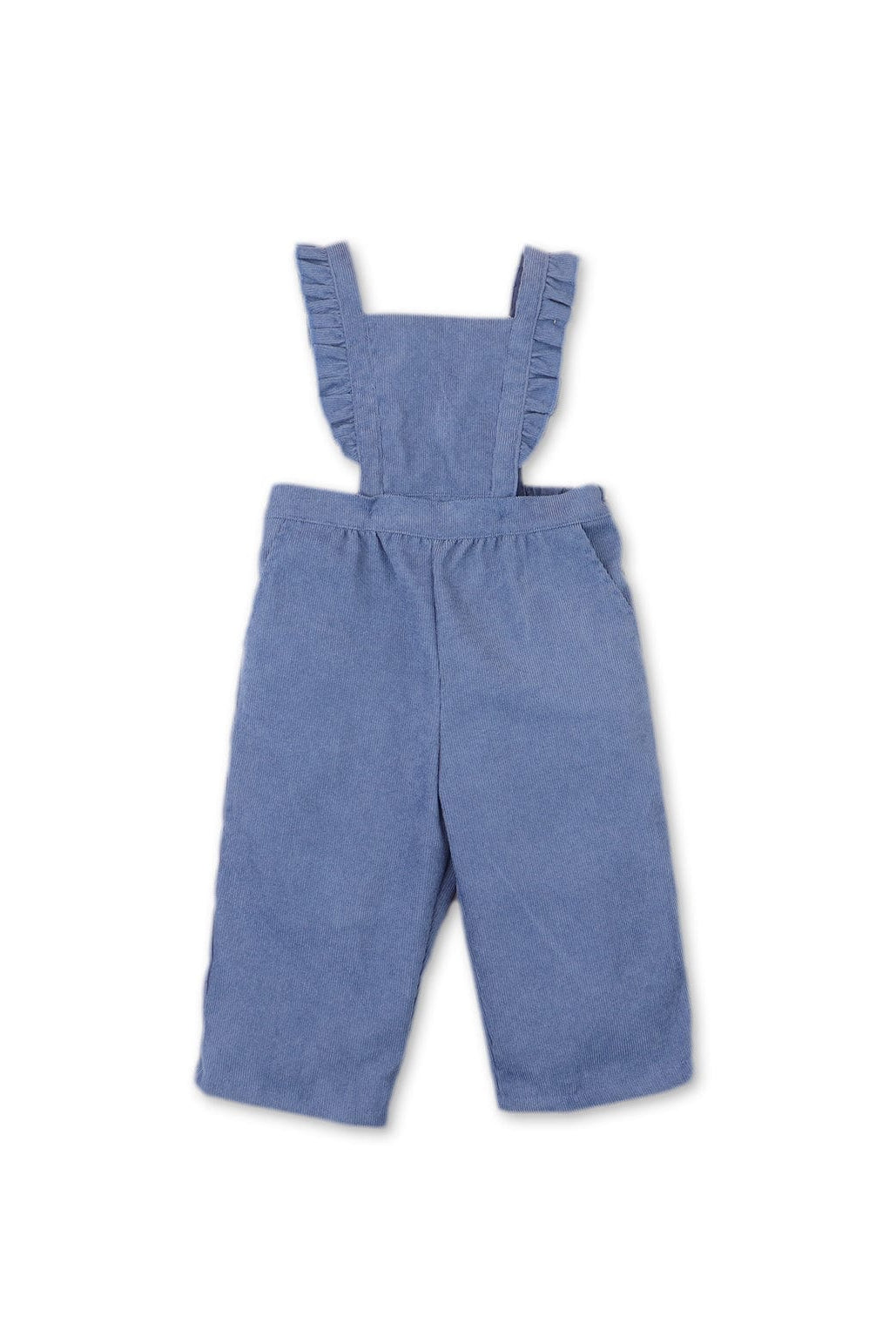 جينجرسنابس طقم بناتي رضع سادة بكرانيش عالحمالات أزرق