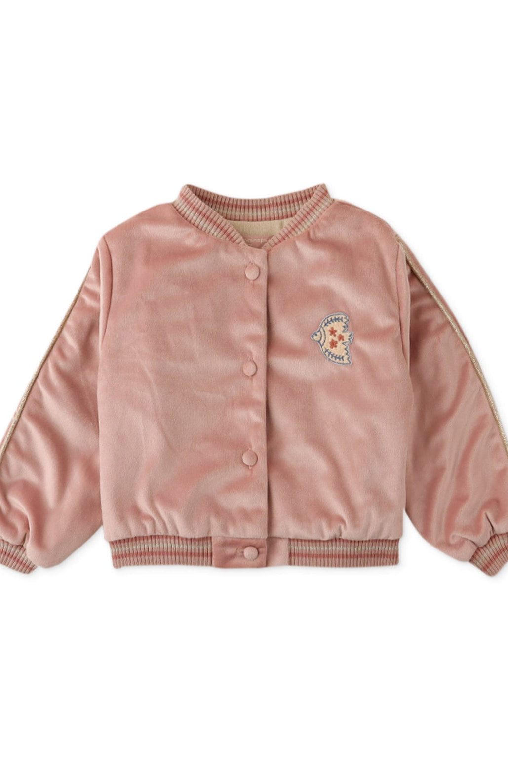 جينجرسنابس طقم بناتي رضع سادة بنطلون وتيشيرت كم طويل وردي