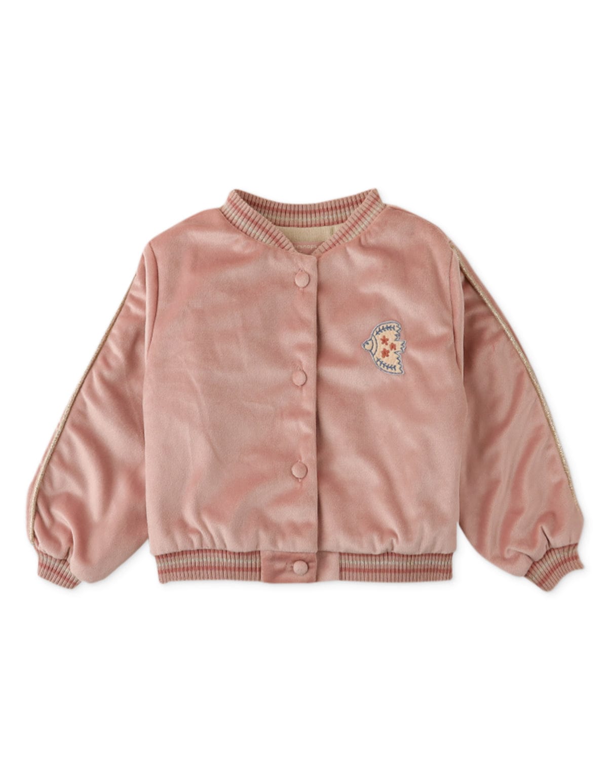 جينجرسنابس طقم بناتي رضع سادة بنطلون وتيشيرت كم طويل وردي