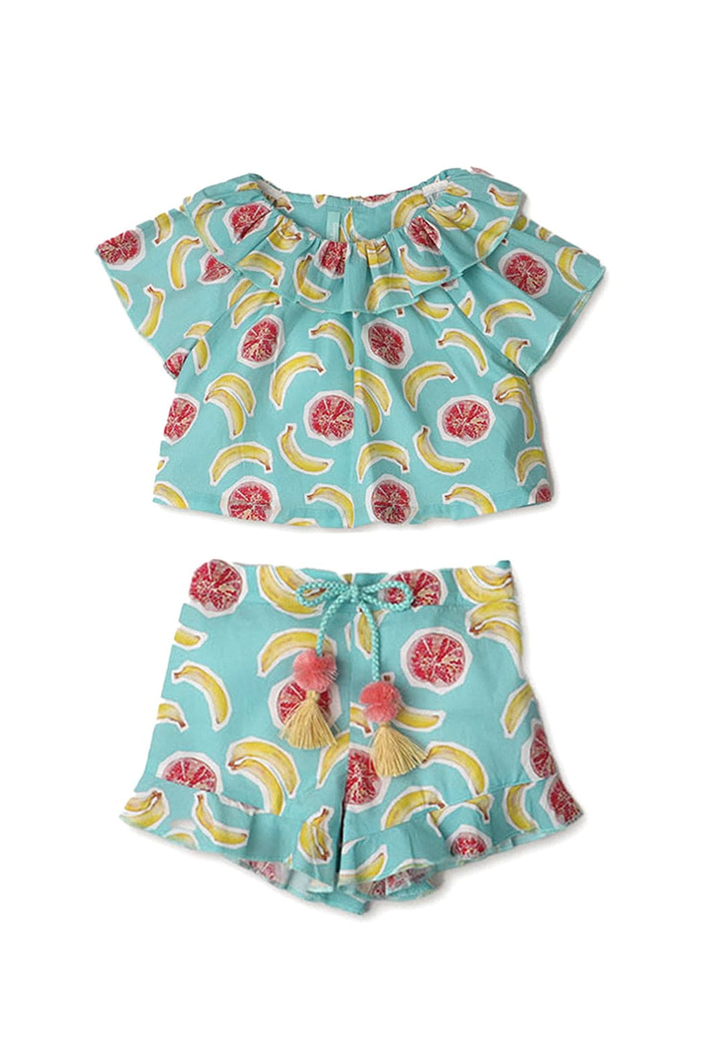 جينجرسنابس طقم شورت بناتي رضع مشجر متعدد الألوان