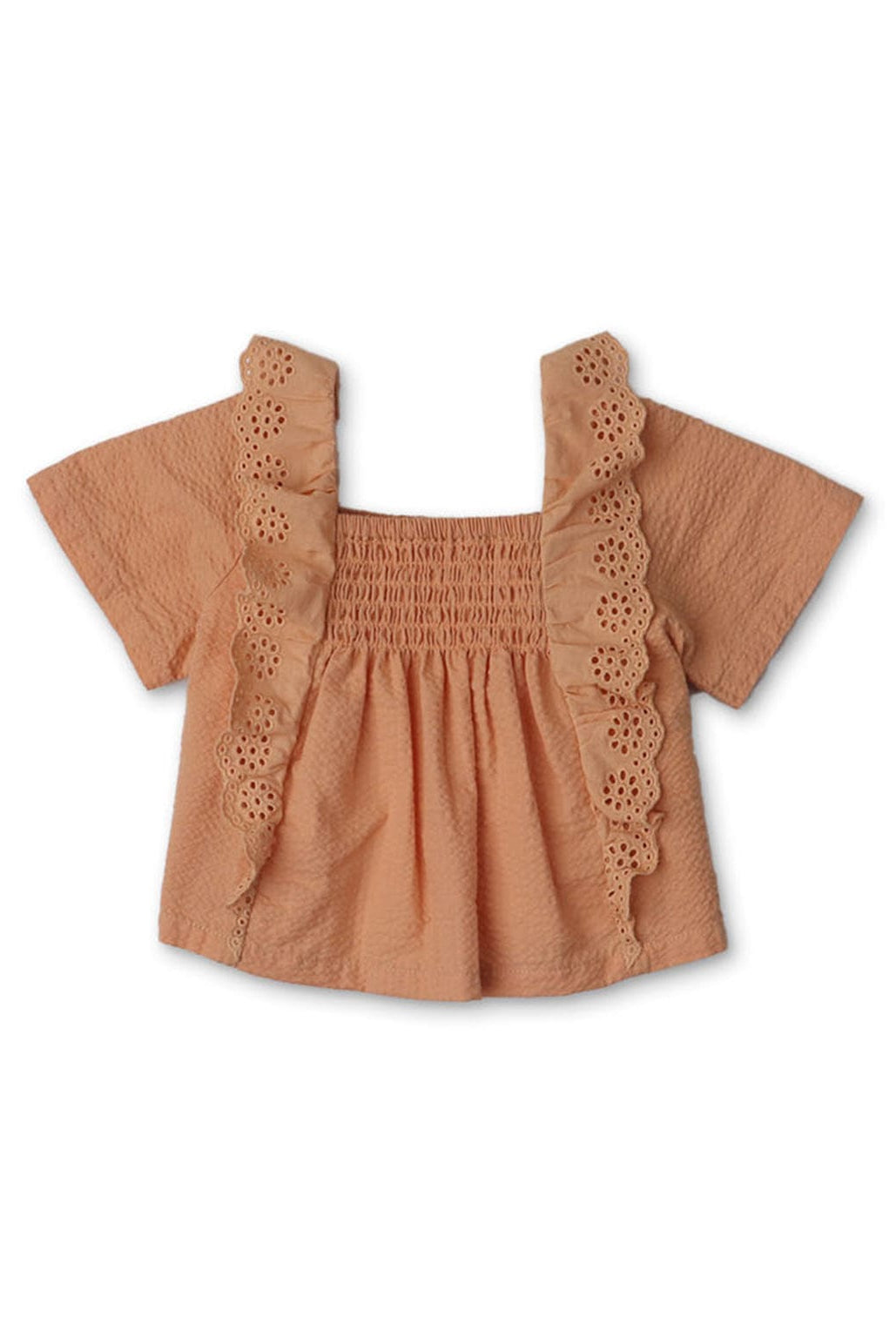 جينجرسنابس طقم بناتي رضع شورت سادة وبلوزة نص كم مخرمة متعدد الألوان