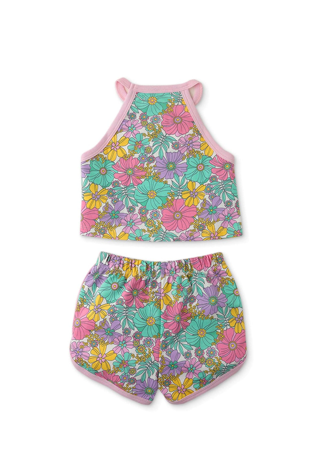 جينجرسنابس طقم بناتي رضع شورت قصير وتيشيرت كت متعدد الألوان