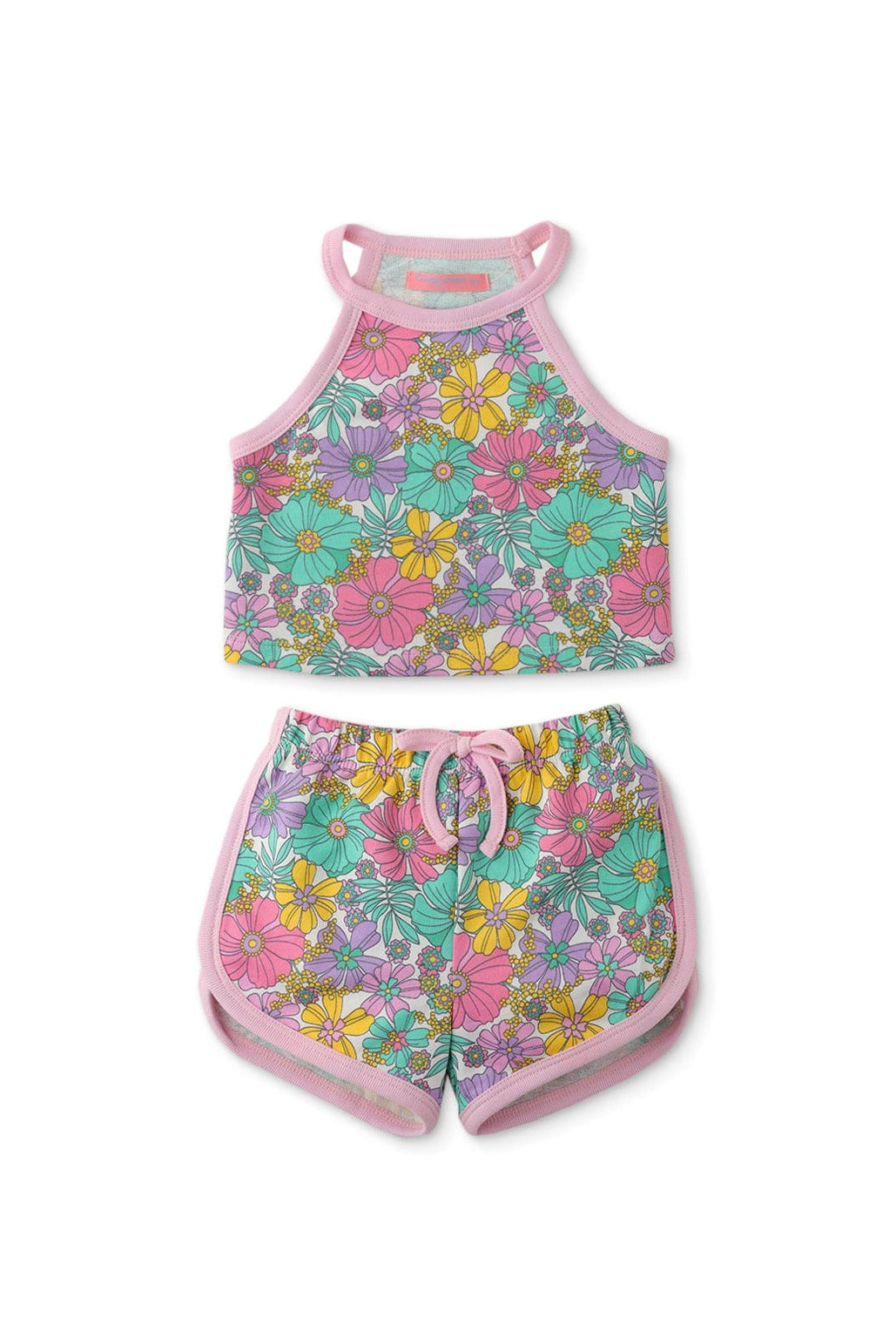 جينجرسنابس طقم بناتي رضع شورت قصير وتيشيرت كت متعدد الألوان