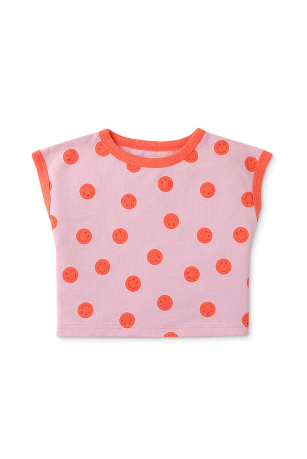 جينجرسنابس طقم بناتي رضع تيشيرت وشورت قصير برسمة دوائر وردي