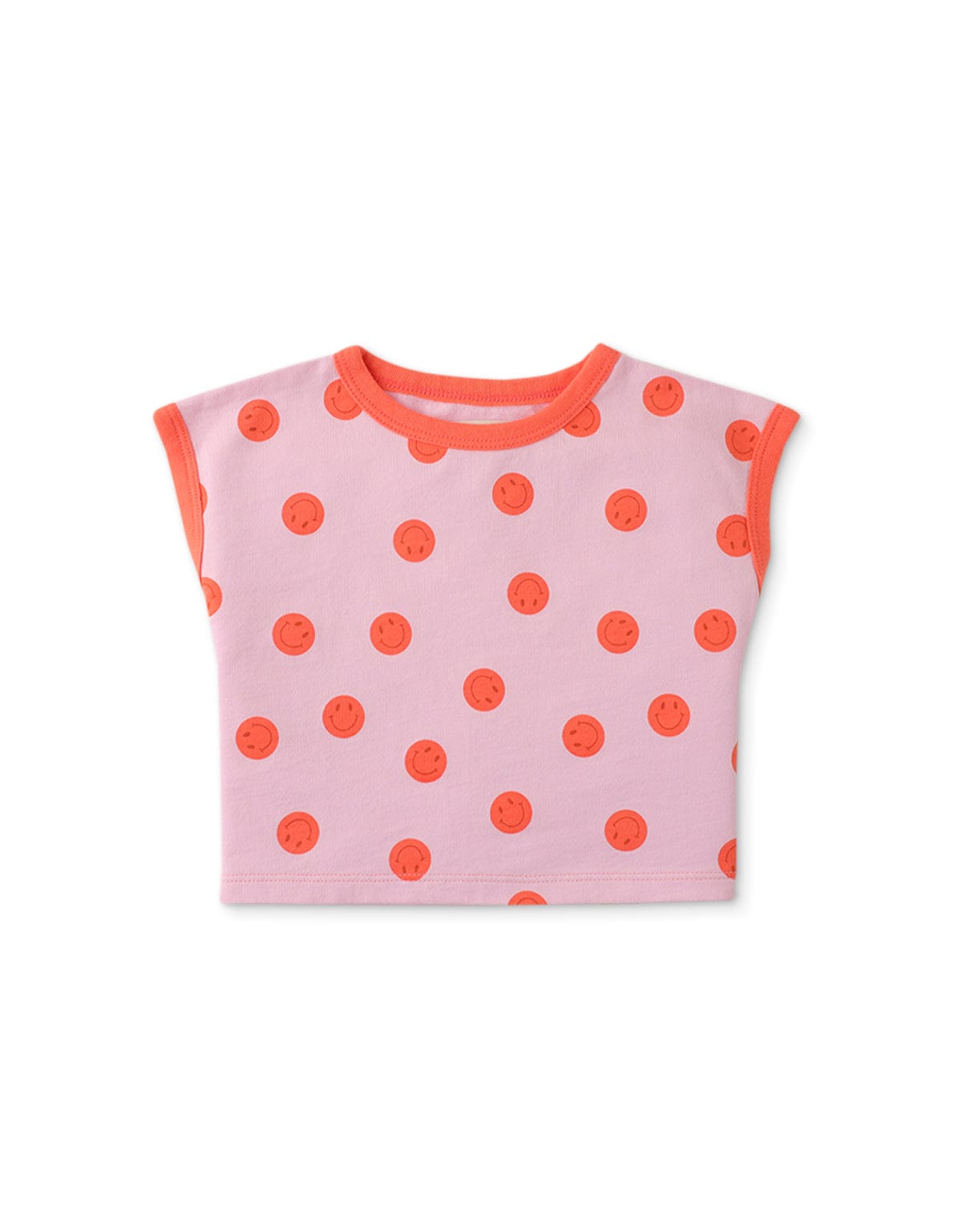 جينجرسنابس طقم بناتي رضع تيشيرت وشورت قصير برسمة دوائر وردي