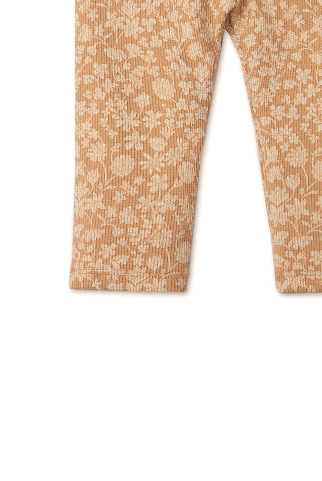 جينجرسنابس بنطلون ليقنز منقوش بناتي رضع بفيونكة أمامية بني