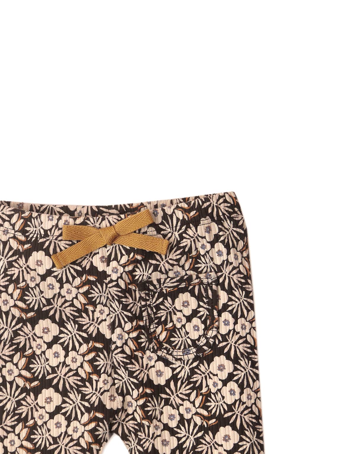 جينجرسنابس بنطلون ليقنز مورد بفيونكة أمامية بناتي رضع متعدد الألوان