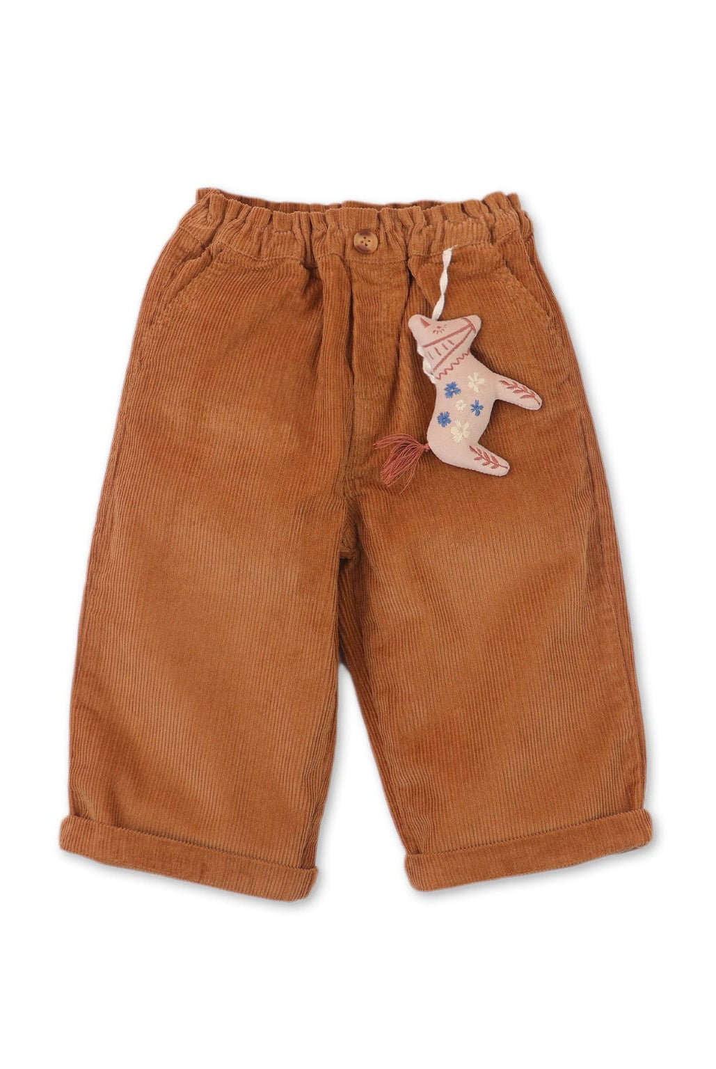 جينجرسنابس بنطلون بناتي رضع مضلع بني