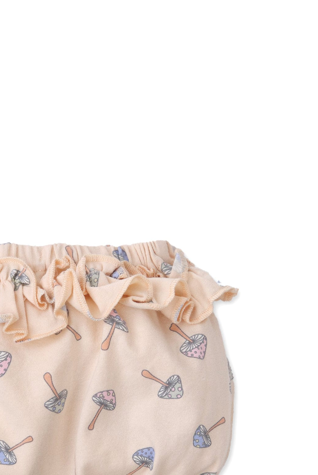 جينجرسنابس شورت بناتي رضع خوخي منقوش بخط كشكشة خوخي