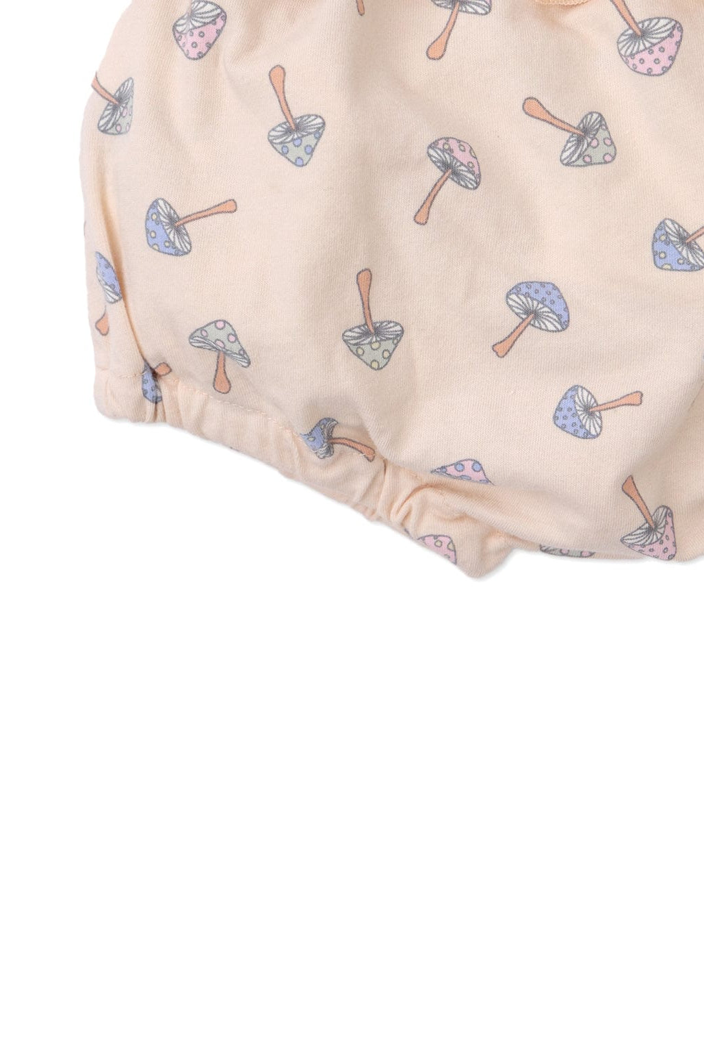 جينجرسنابس شورت بناتي رضع خوخي منقوش بخط كشكشة خوخي