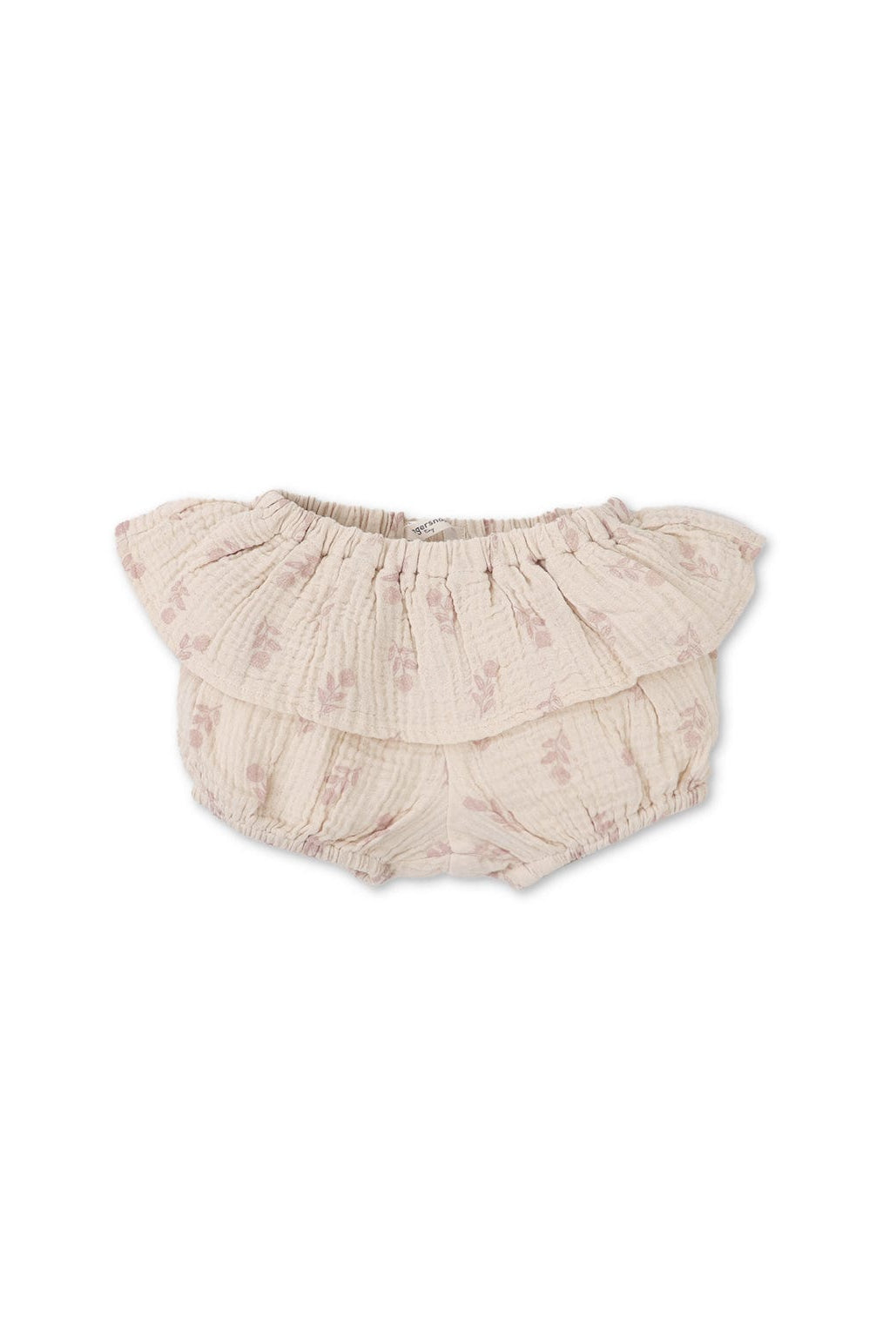 جينجرسنابس شورت بناتي بيج رضع منقوش بكبقة كشكشة بيج