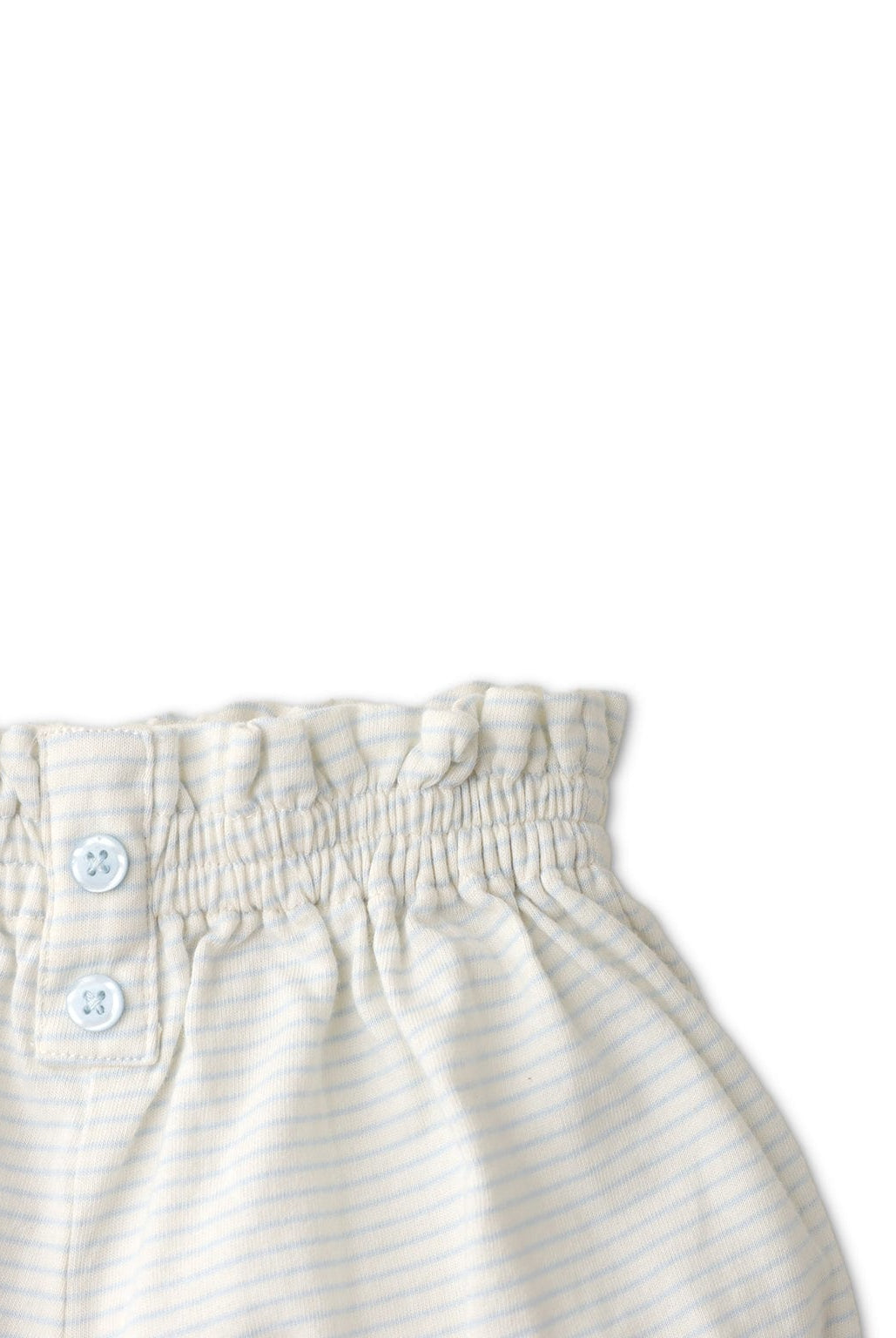 جينجرسنابس شورت بناتي رضع مخطط بالعرض بأزرار أمامية أزرق