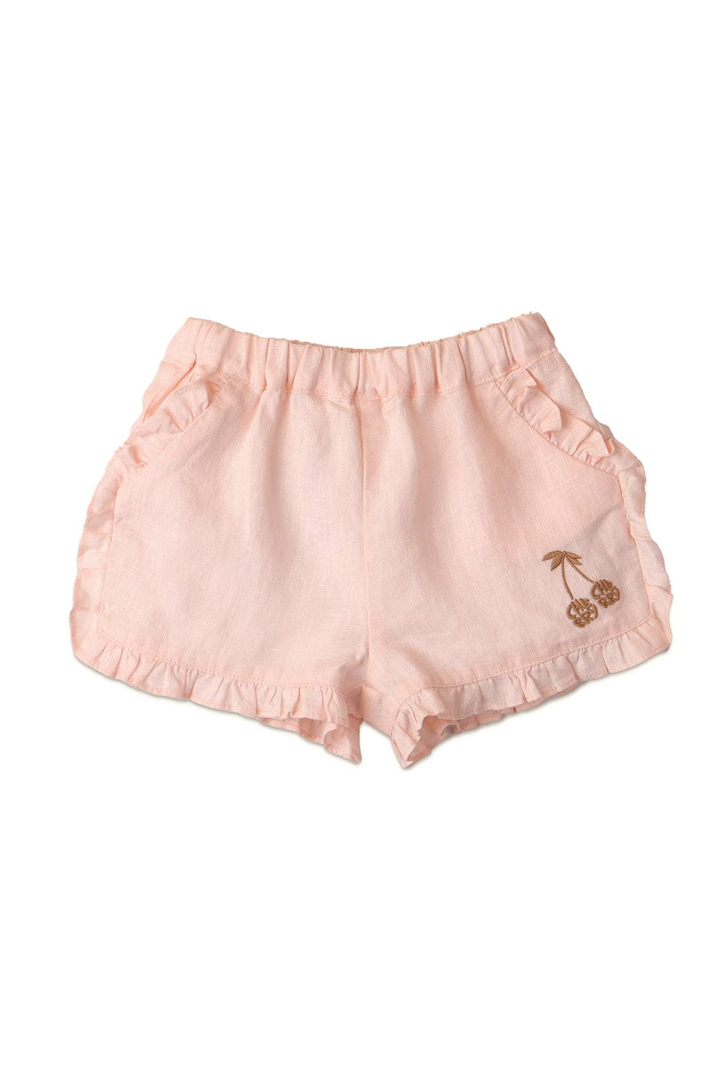 جينجرسنابس شورت بكرانيش بجيوب بمطاط بيبي بنات وردي