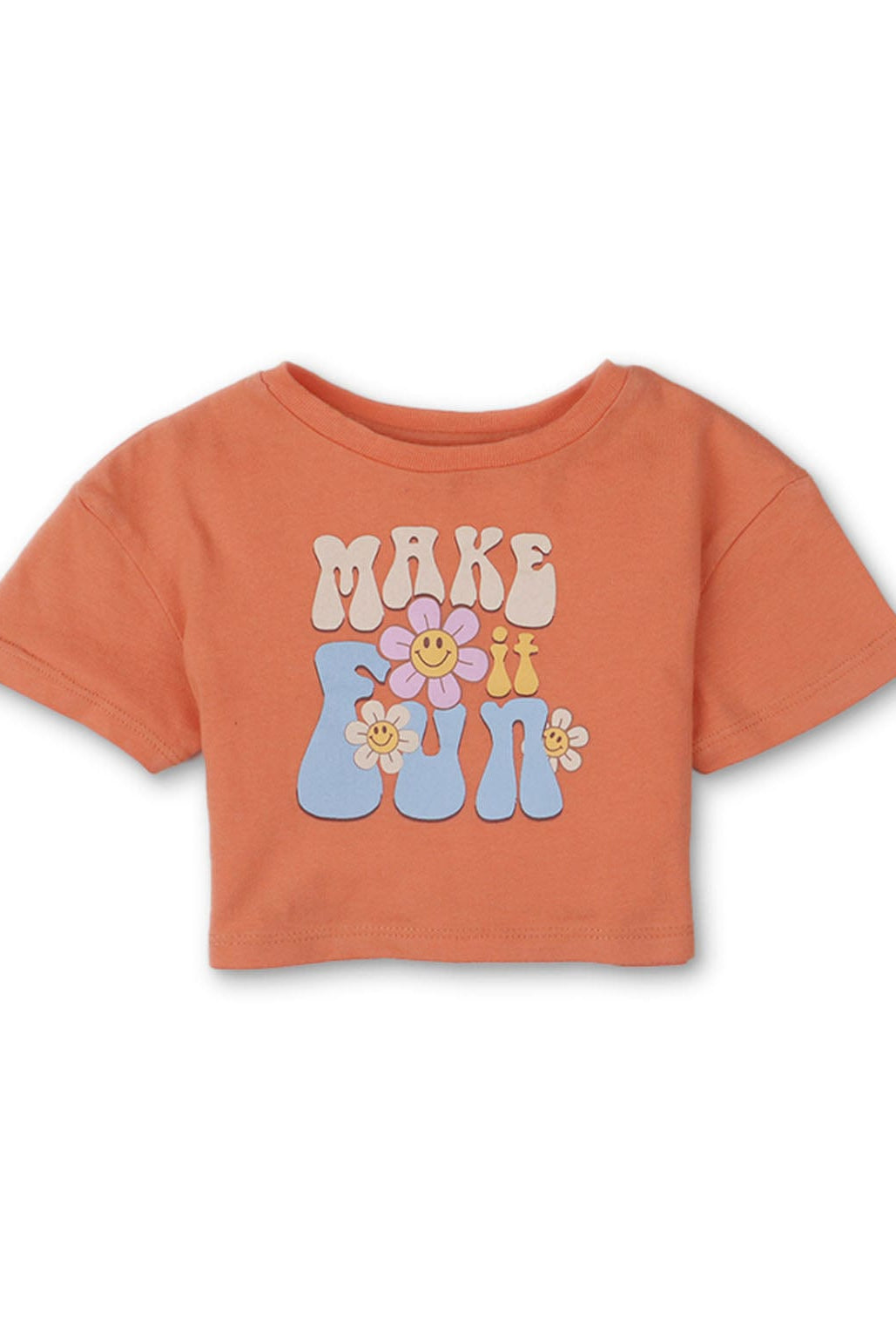 جينجرسنابس تي شيرت بناتي رضع برسمة على الصدر بني