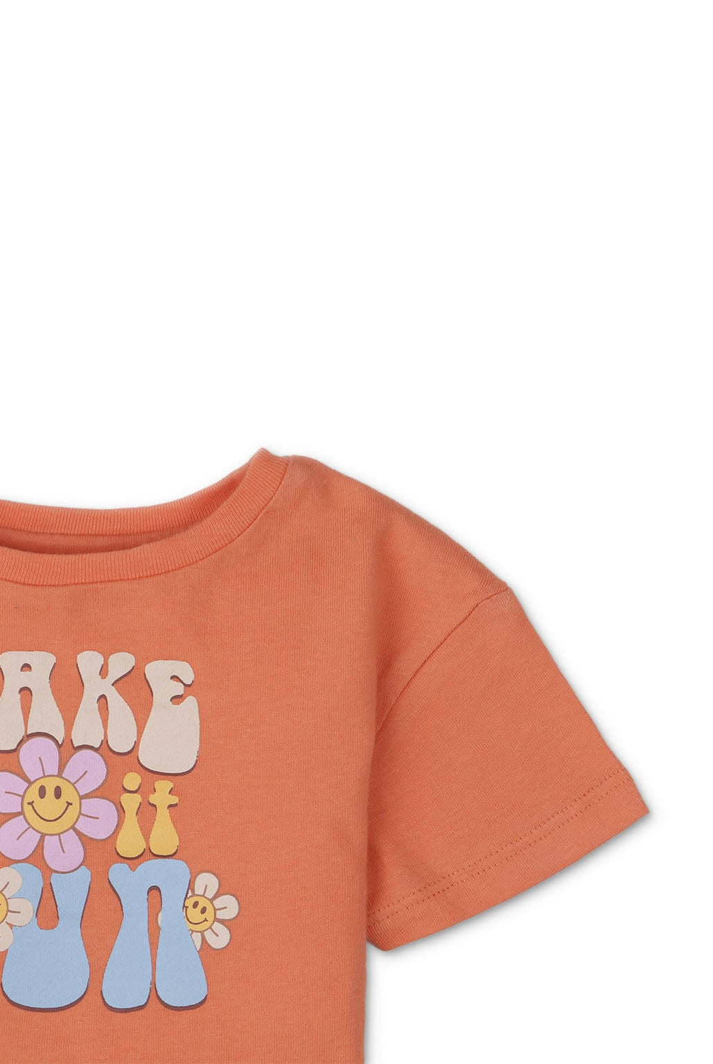 جينجرسنابس تي شيرت بناتي رضع برسمة على الصدر بني