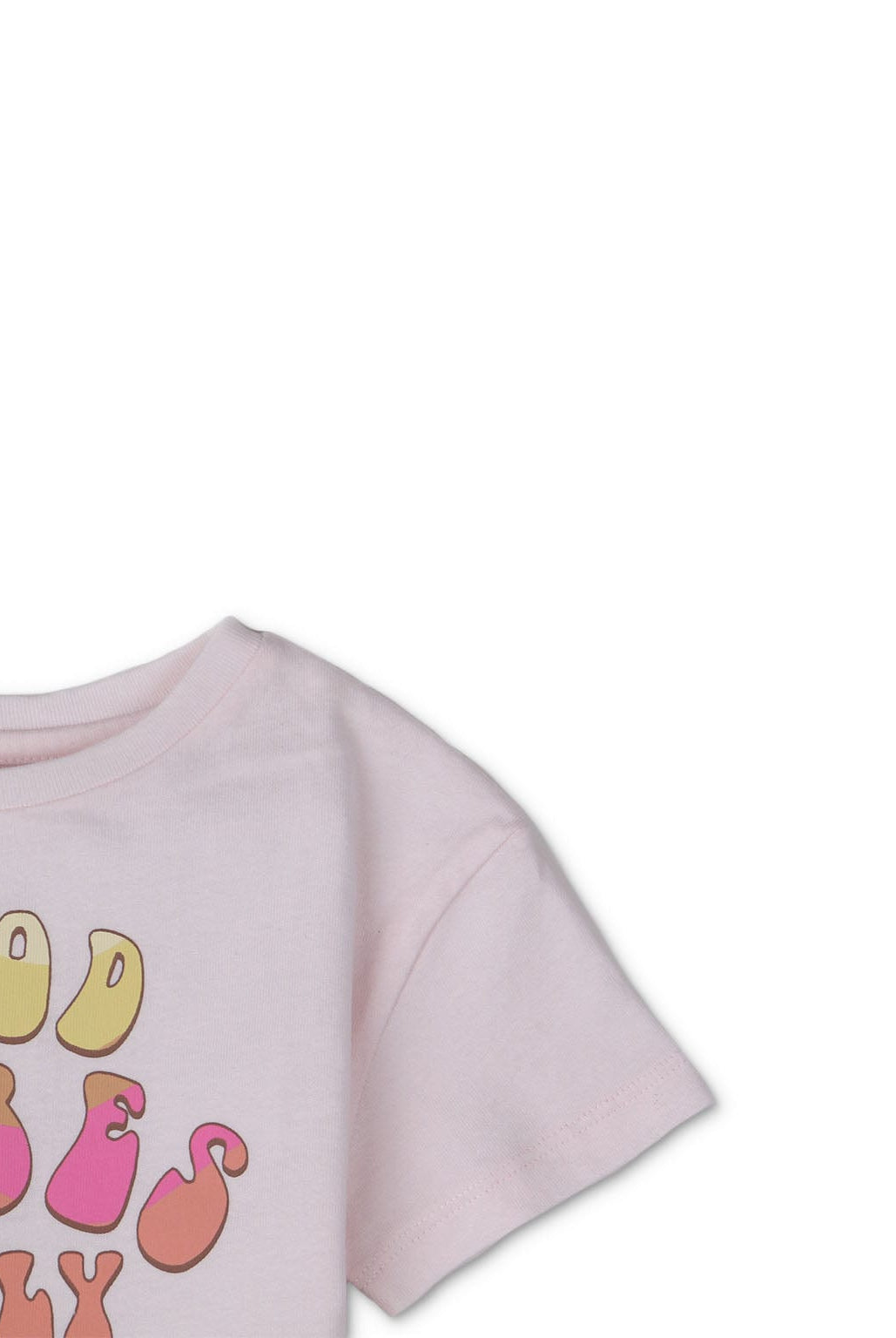 جينجرسنابس تي شيرت بناتي رضع بطبعة كتابة وردي