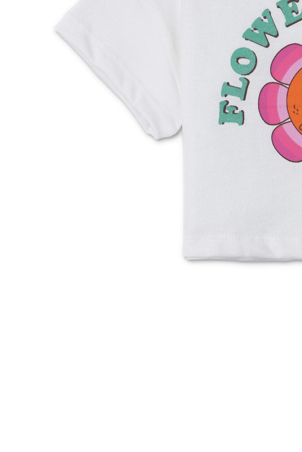 جينجرسنابس تي شيرت للفتيات الرضع بطبعة وردة أبيض