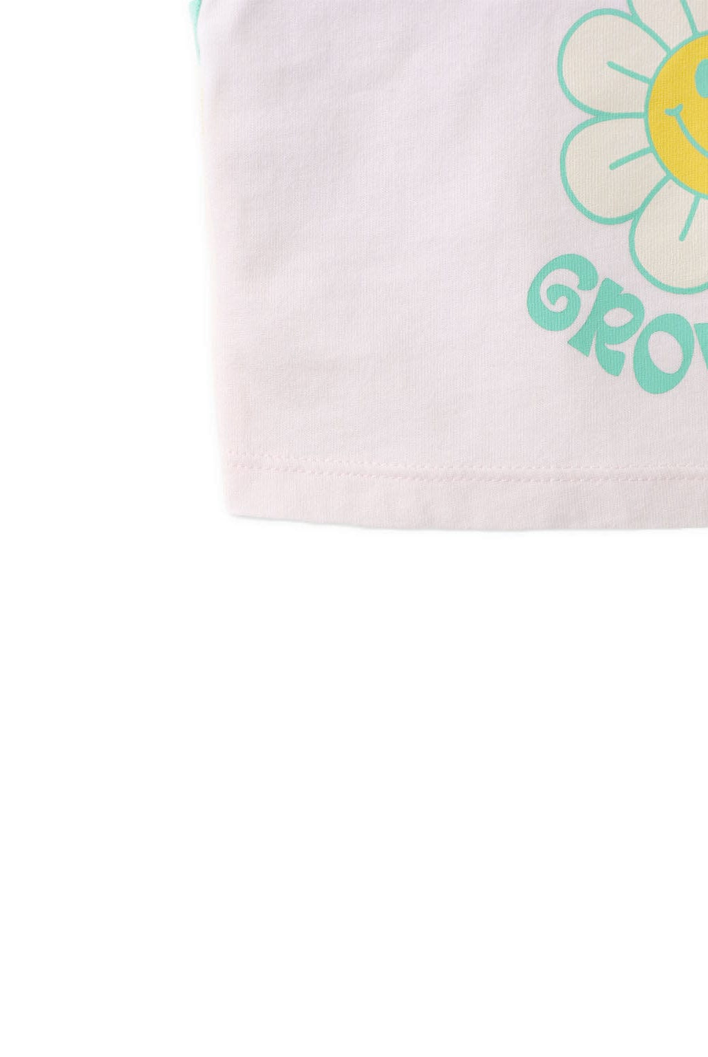 جينجرسنابس تي شيرت بناتي رضع بدون أكمام بطبعة شمس وردي