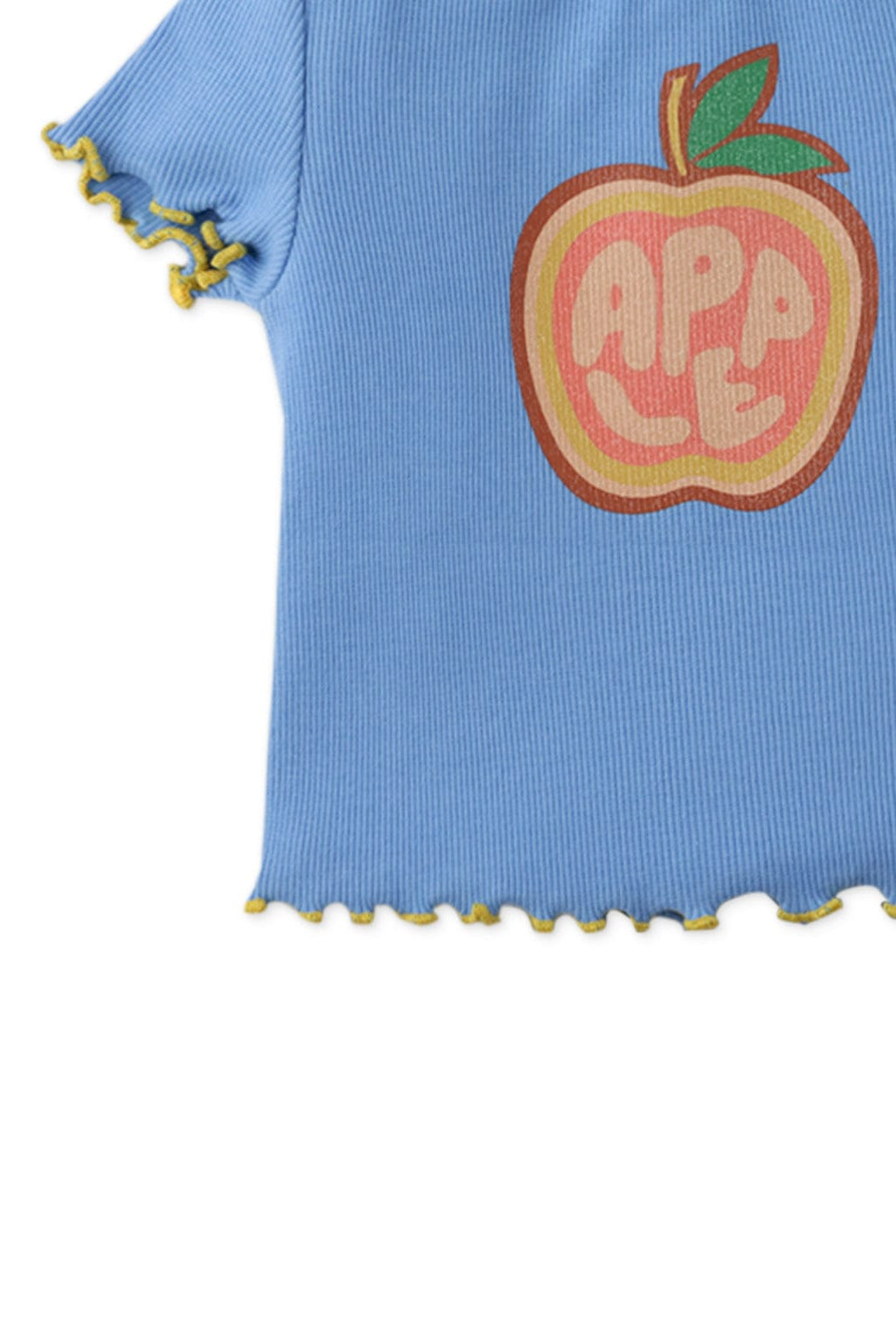 جينجرسنابس بلوزة بيبي بنات بنقسة تفاحة أمامية أزرق