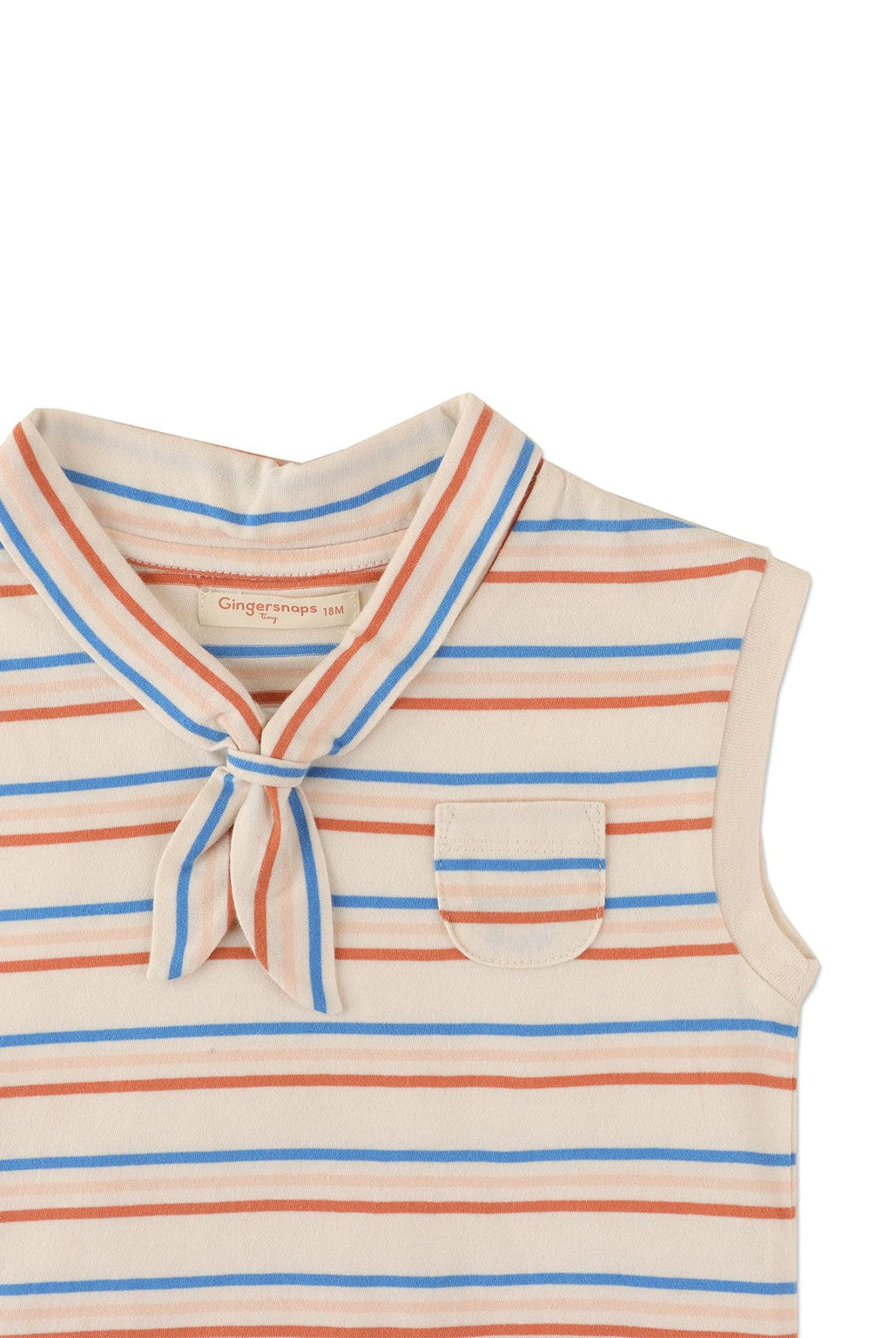 جينجرسنابس بلوزة مخططة بالعرض كت بياقة بناتي رضع متعدد الألوان