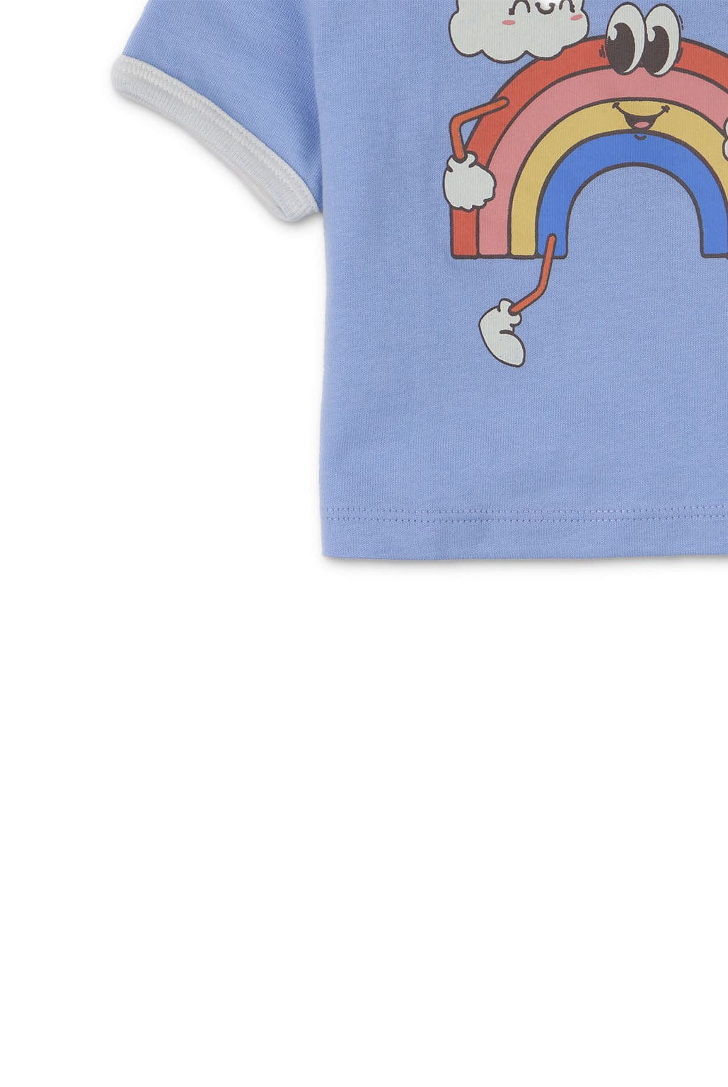 جينجرسنابس تي شيرت بناتي رضع بطبعة على الصدر أزرق