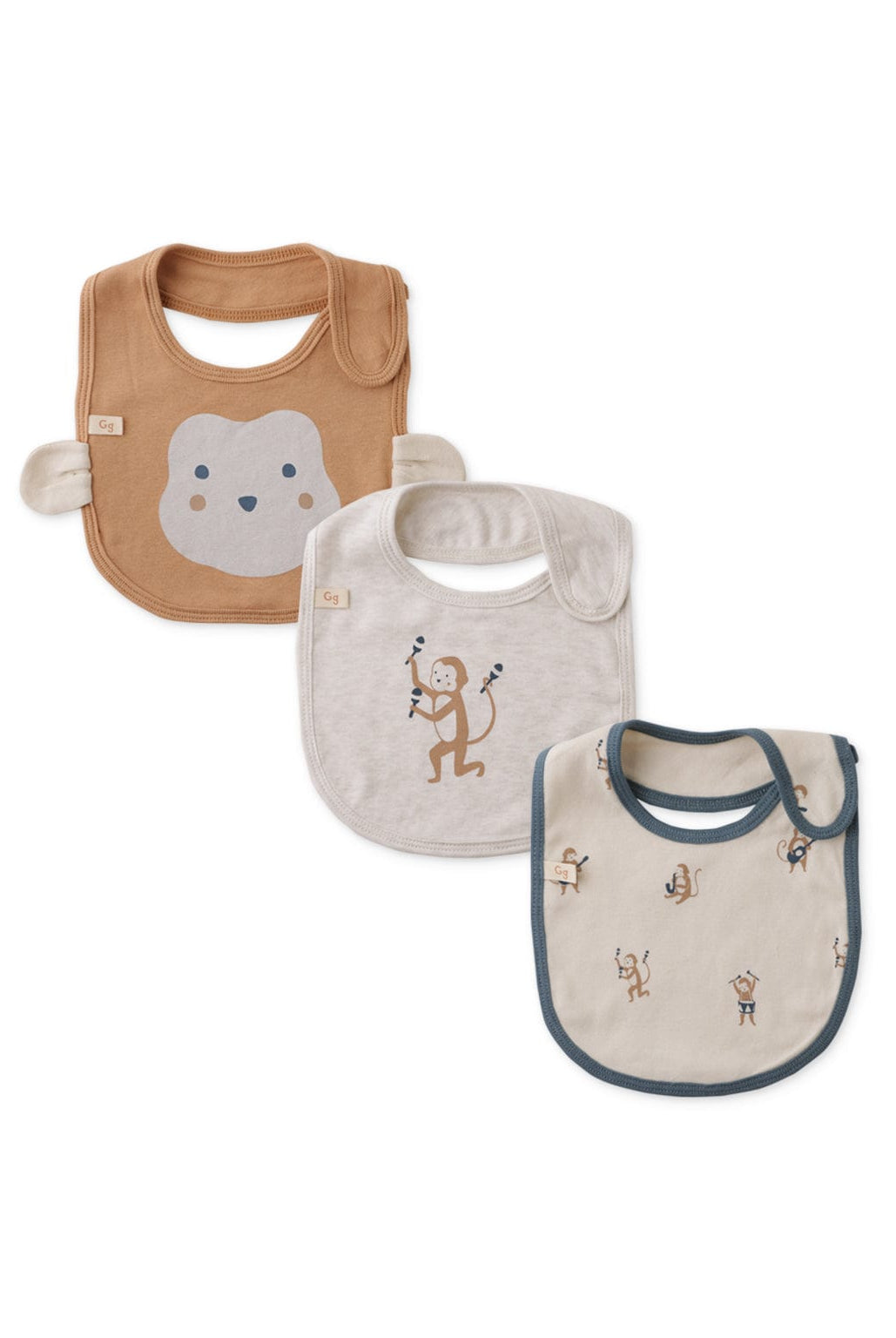 جينجرسنابس مريلة اولادي برسمة قرود متعدد الألوان