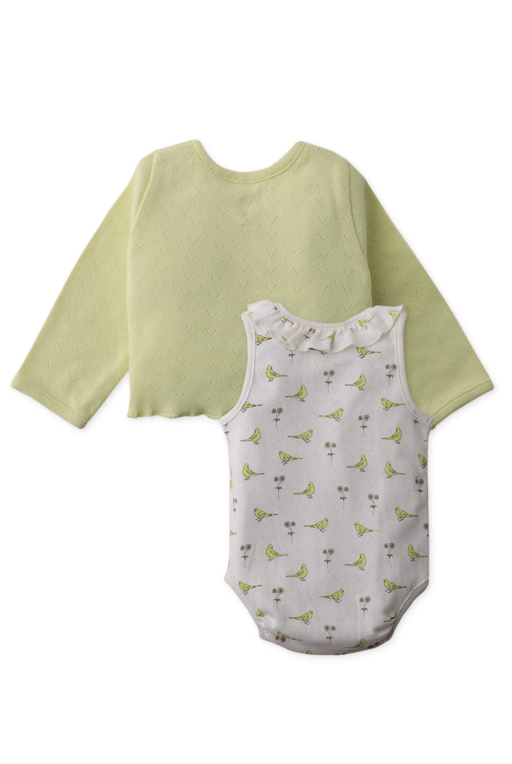 جينجرسنابس سالوبيت بناتي رضع بدون اكمام منقوش طيور وزهور متعدد الألوان