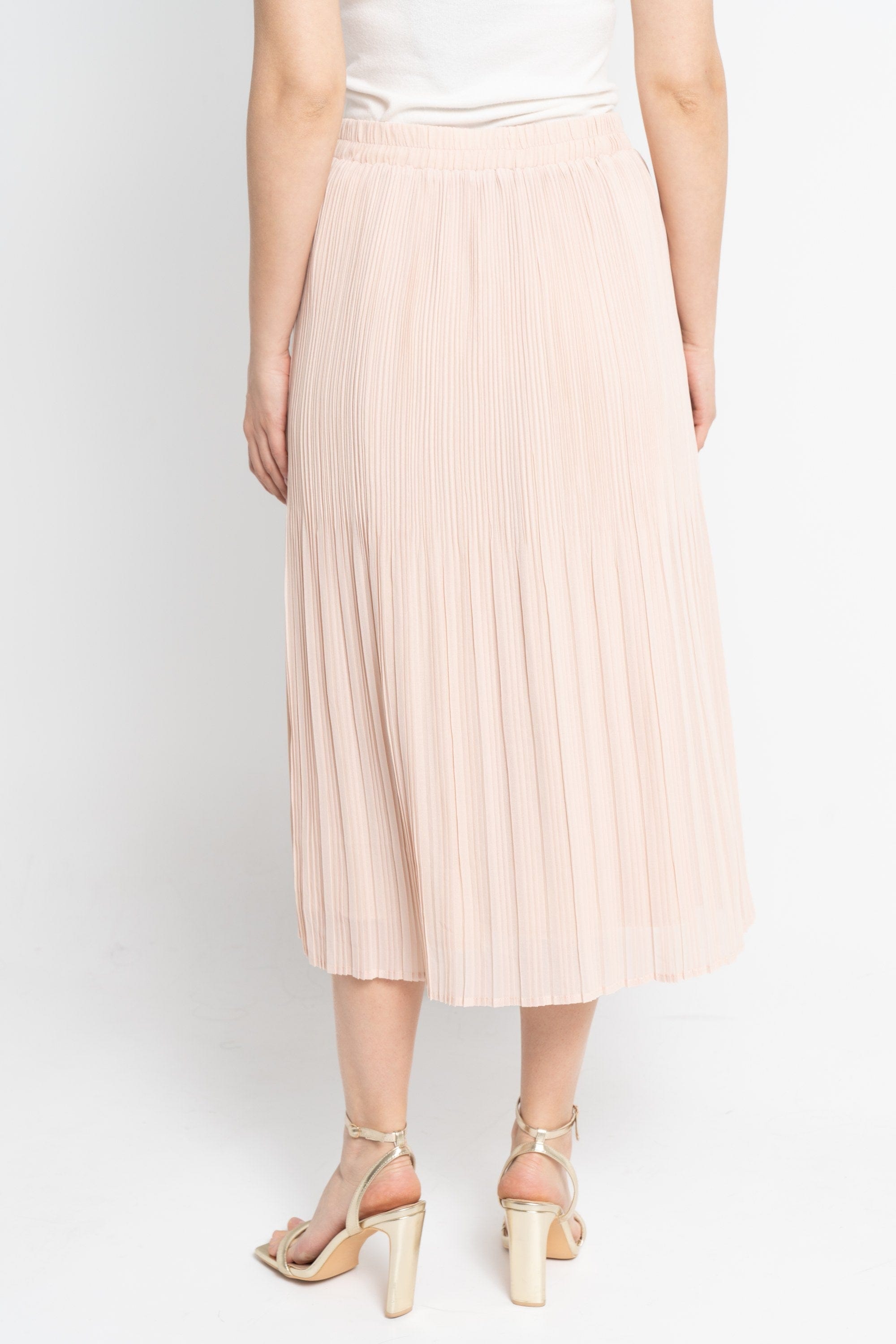 نتشي تنورة ميدي نسائية مطاطة بليسية