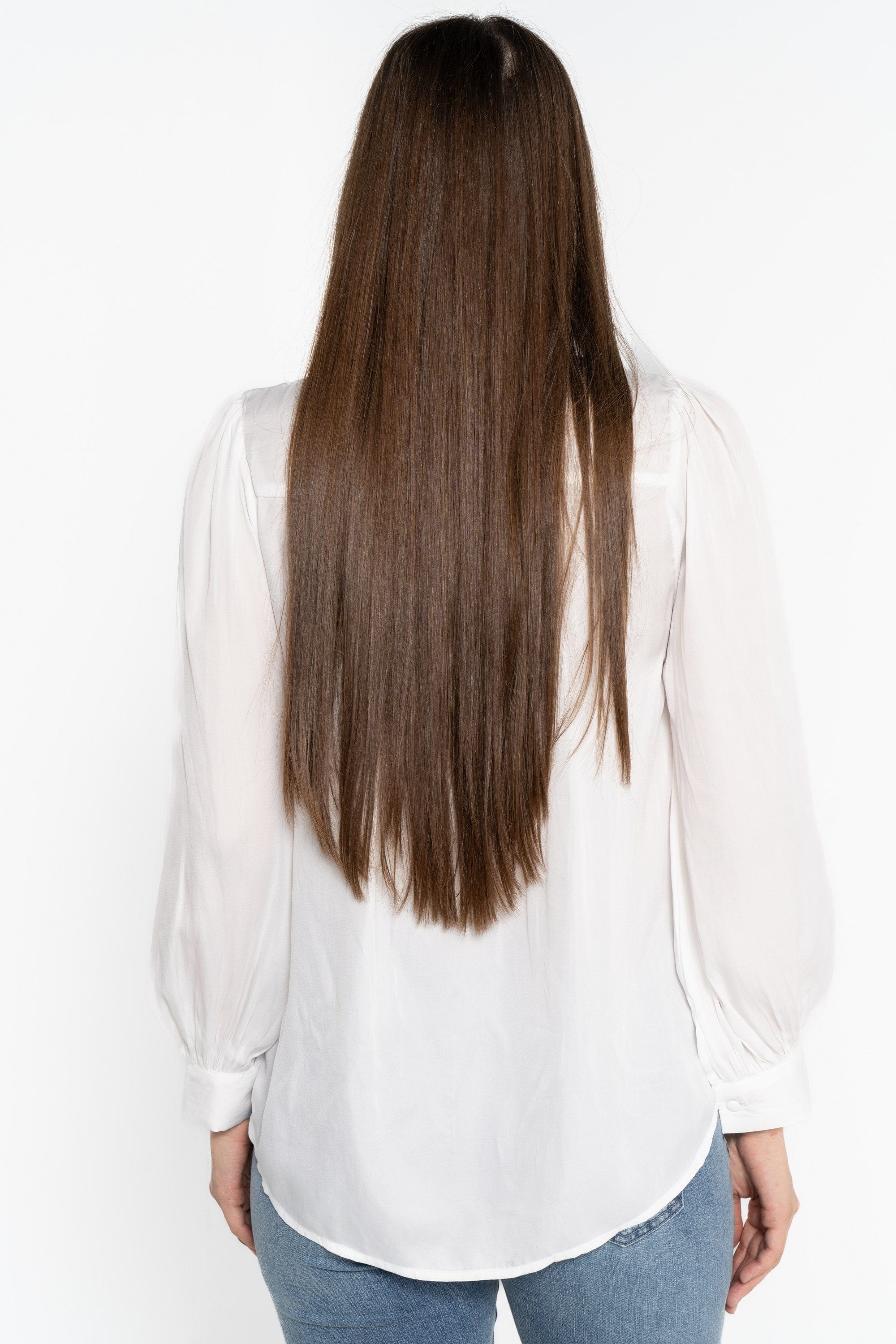 نتشي بلوزة بأكمام طويلة نسائية بأزرار على الصدر