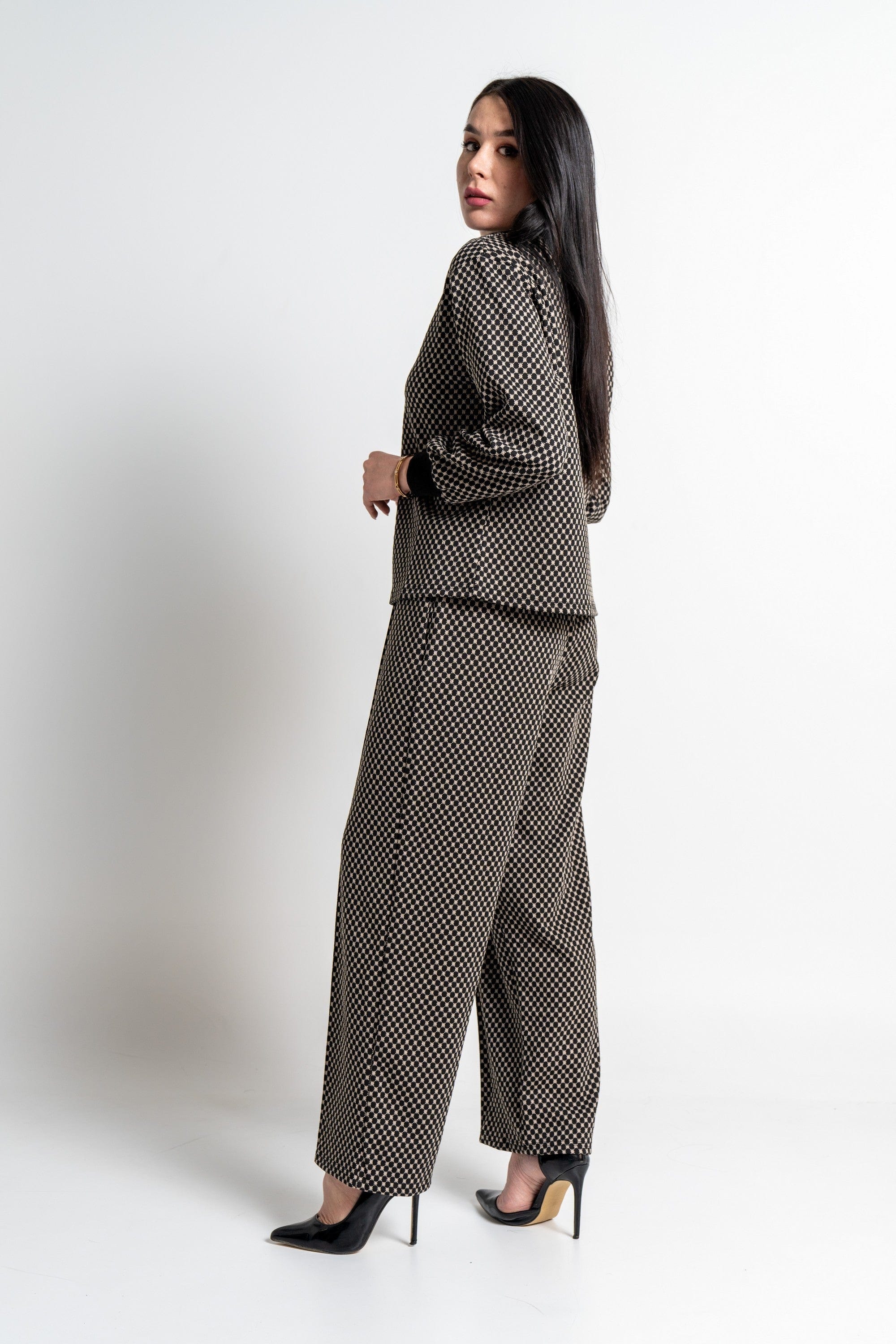 نتشي سروال نسائي طويل منقط