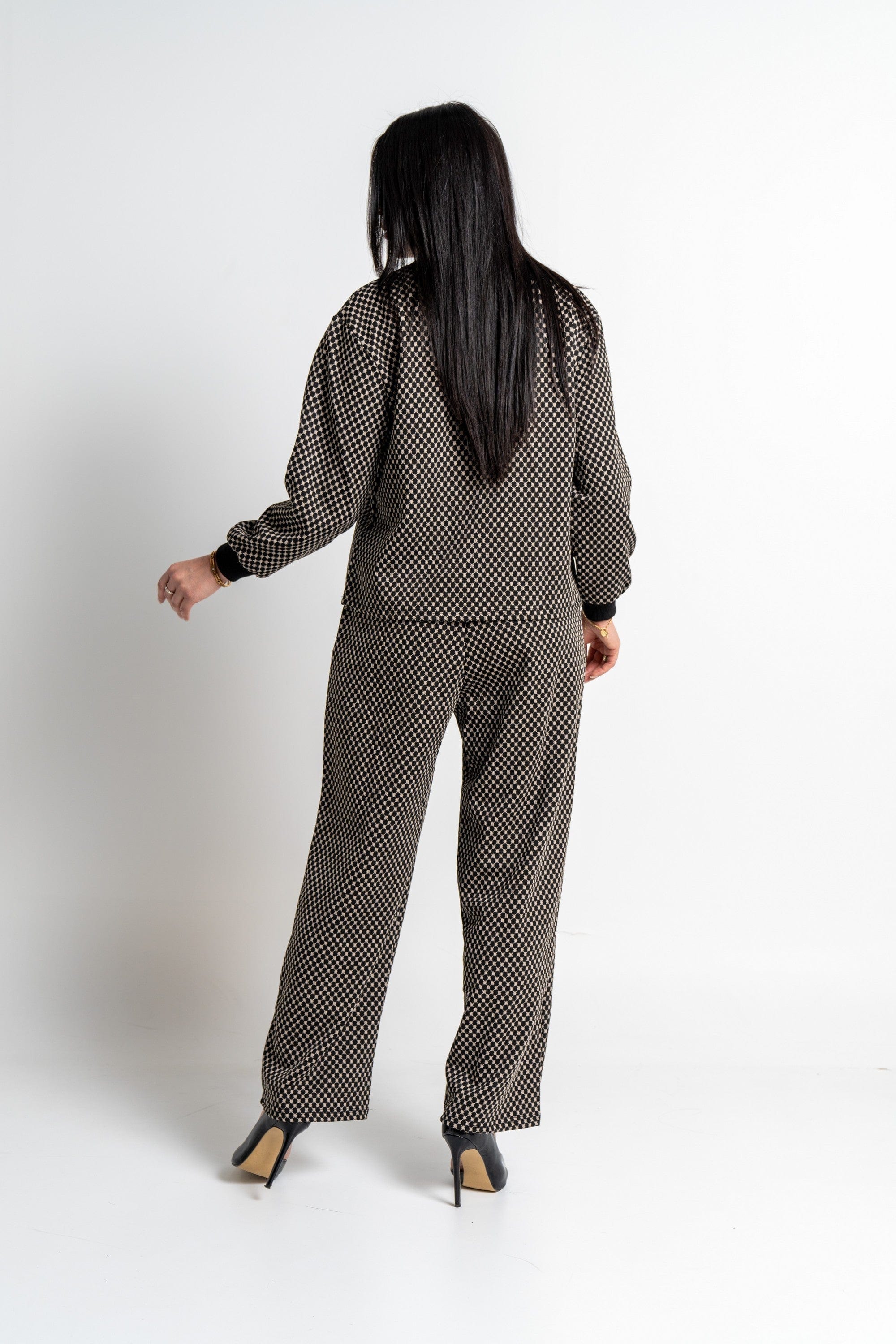 نتشي سروال نسائي طويل منقط