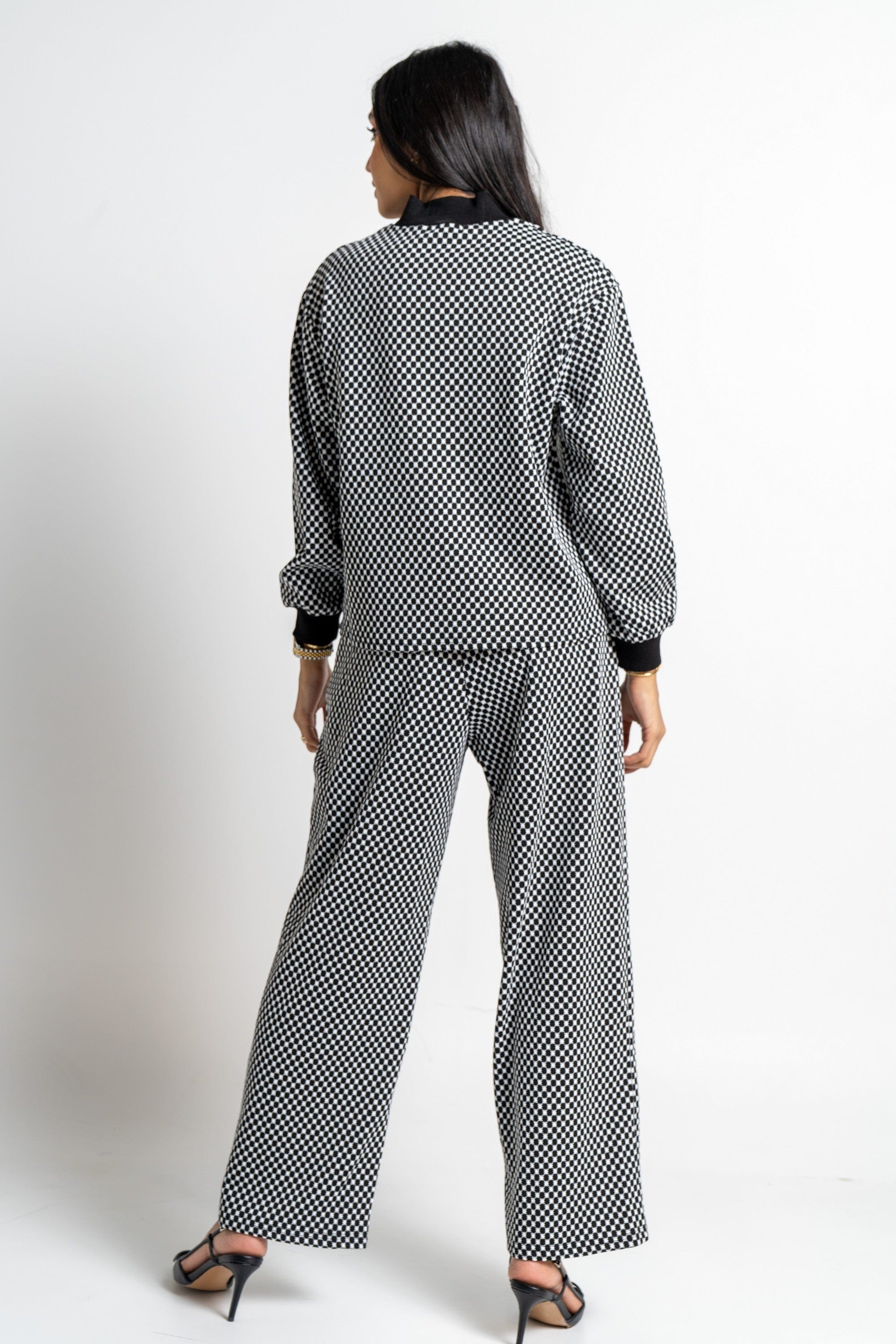 نتشي سروال نسائي طويل منقط