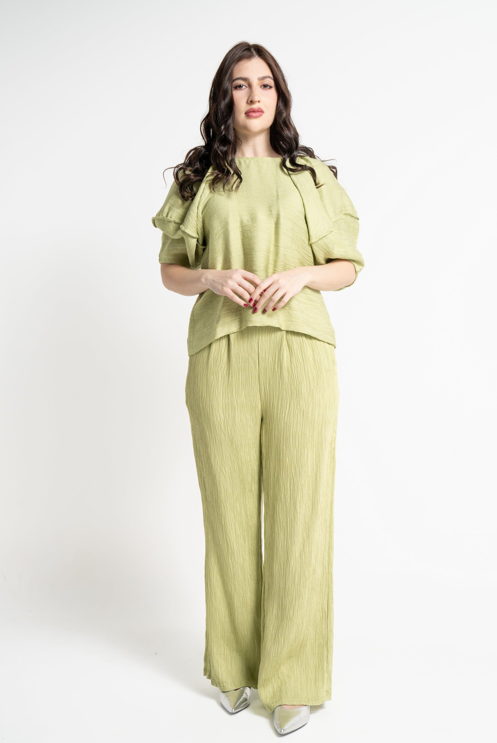 نتشي بنطلون طويل واسع طويل نسائي