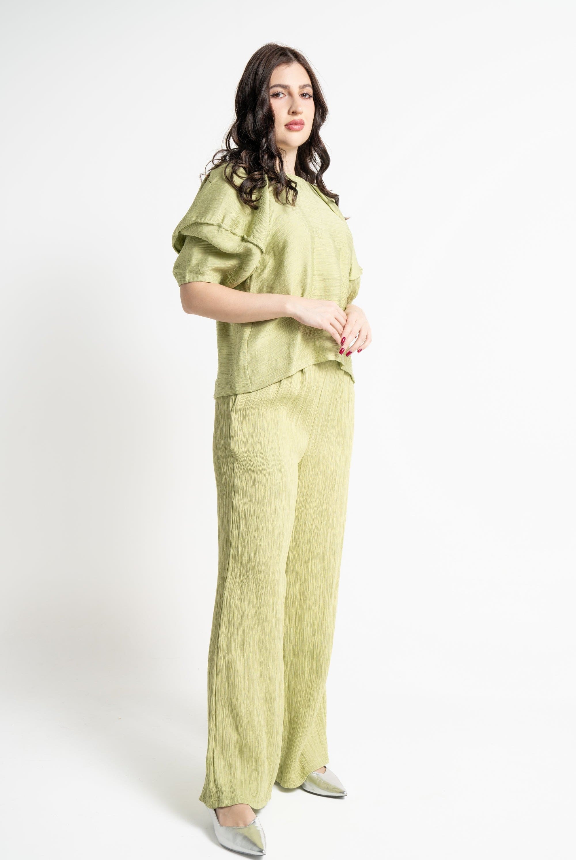 نتشي بنطلون طويل واسع طويل نسائي