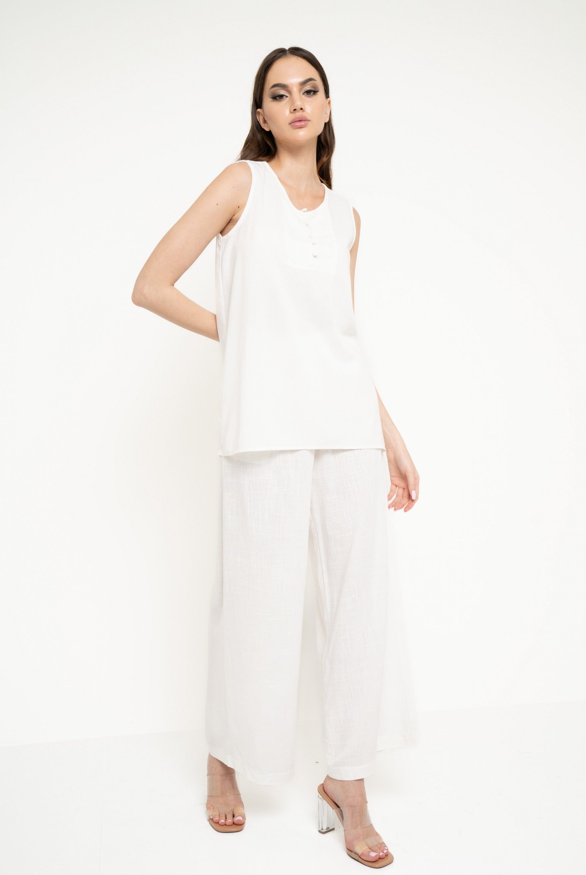 نتشي بلوزة سادة كت طويلة سادة نسائي