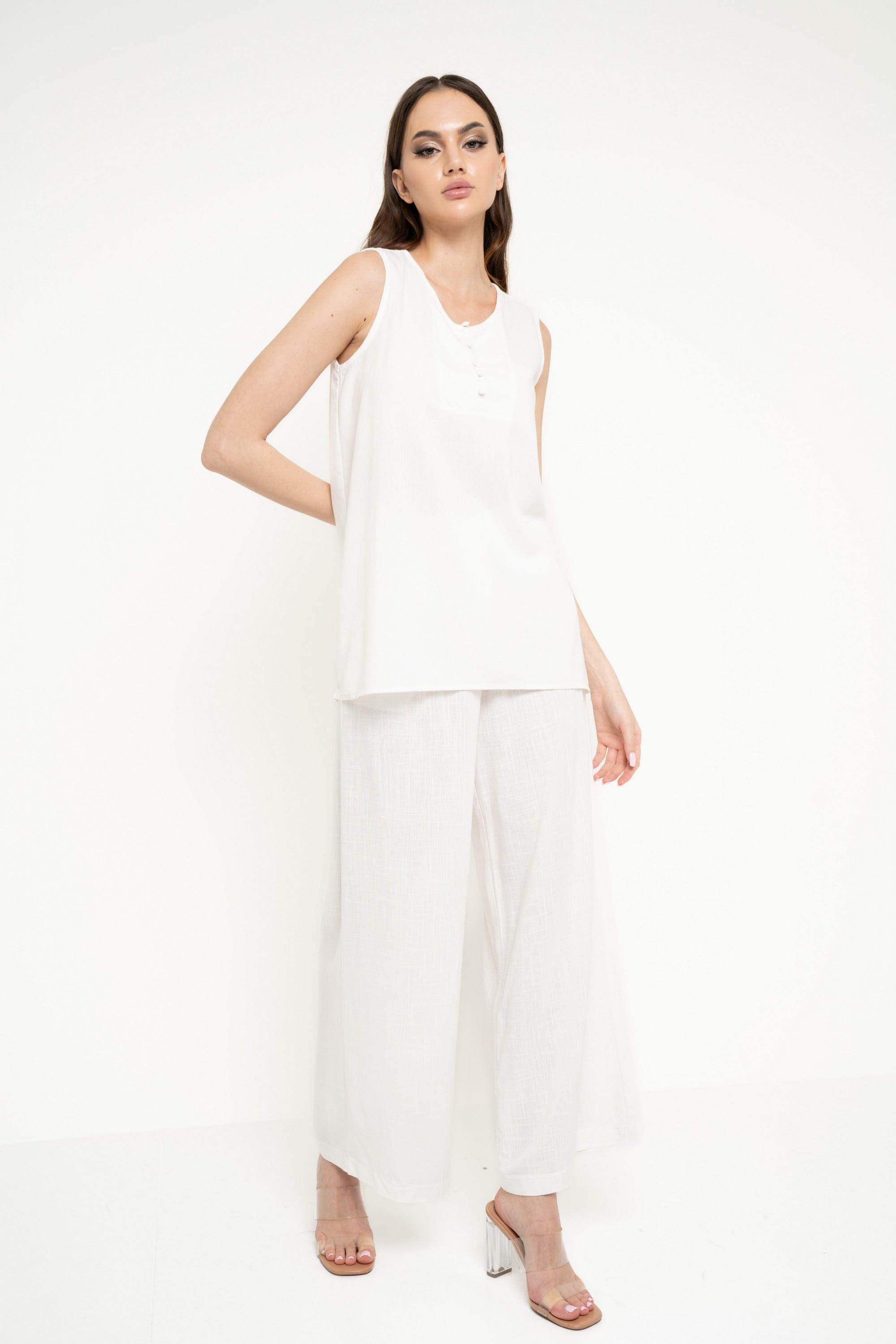 نتشي بلوزة سادة كت طويلة سادة نسائي