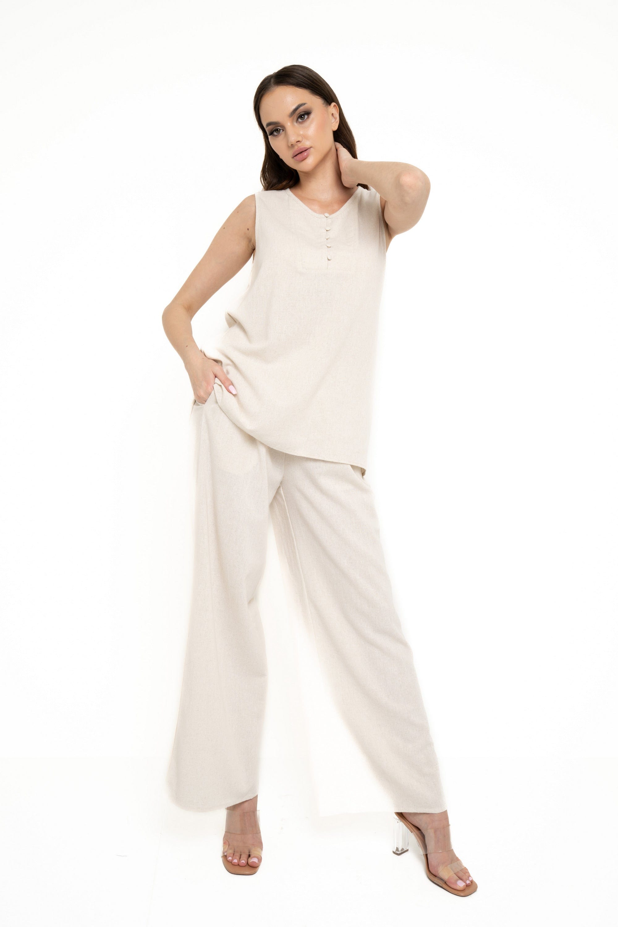 نتشي بلوزة سادة كت طويلة سادة نسائي