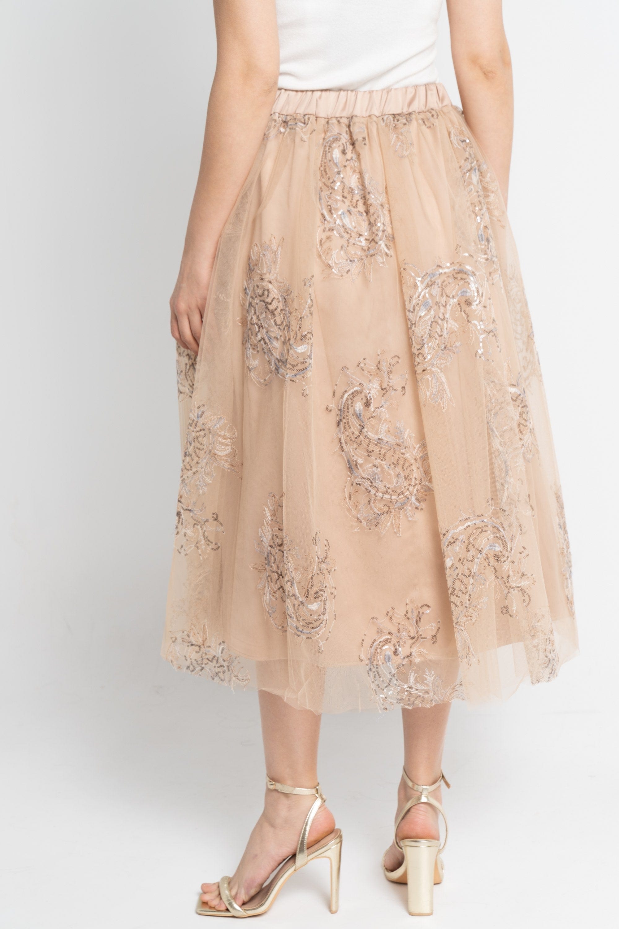 نتشي تنورة ميدي نسائية طبقات بترتر موكا