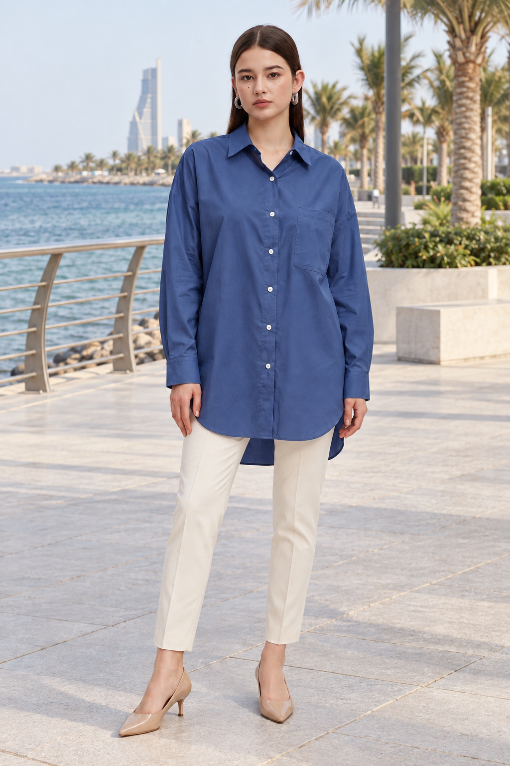 SD873 navy_blue lifestyle - model Daria S