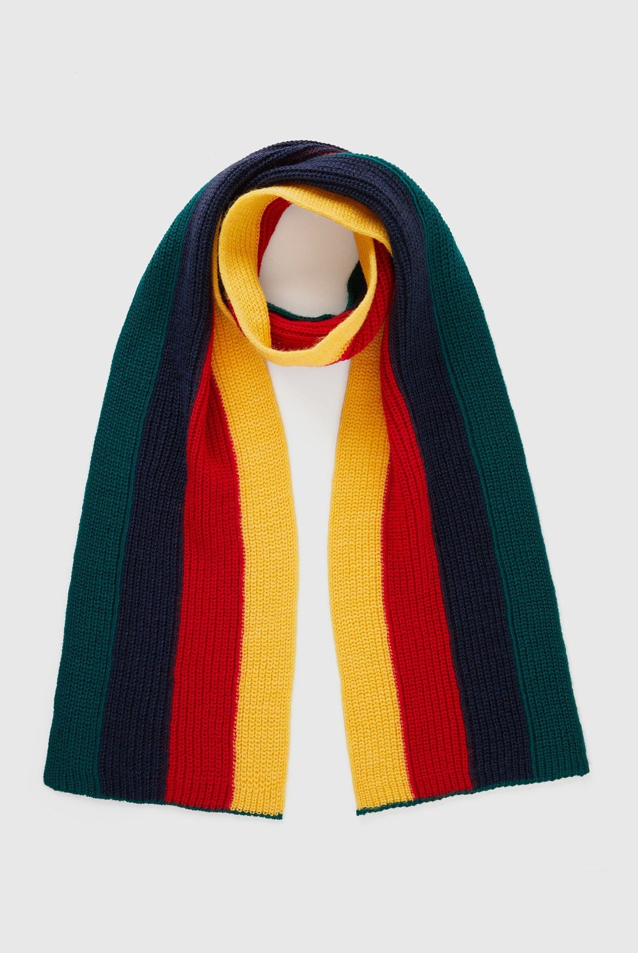 يونايتد كولورز اوف بينيتون وشاح من خليط الصوف مع تطعيمات ولادي