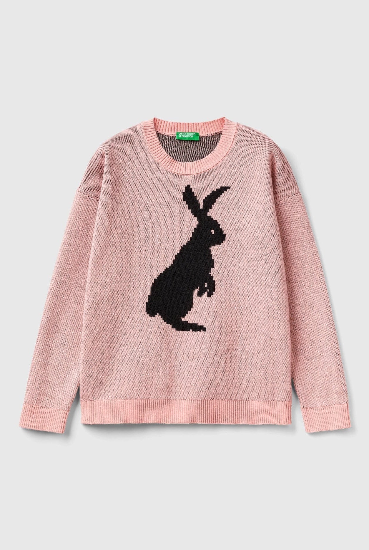 يونايتد كولورز اوف بينيتون بلوفر برسمة أرنب أمامية كم طويل أطفالي